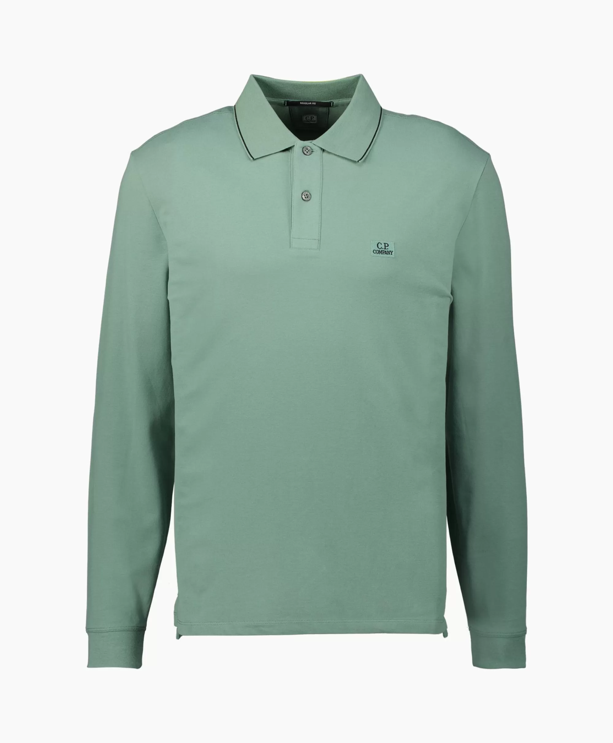 Polo'S*Cp Company Polo Stretch Piquet Regular Long Sleeve Licht Groen