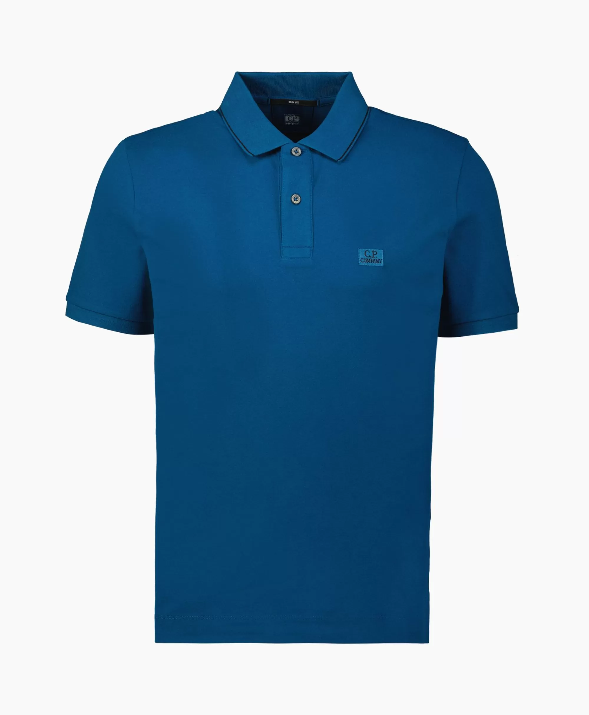 Polo'S*Cp Company Polo Stretch Piquet Striped Collar Blauw