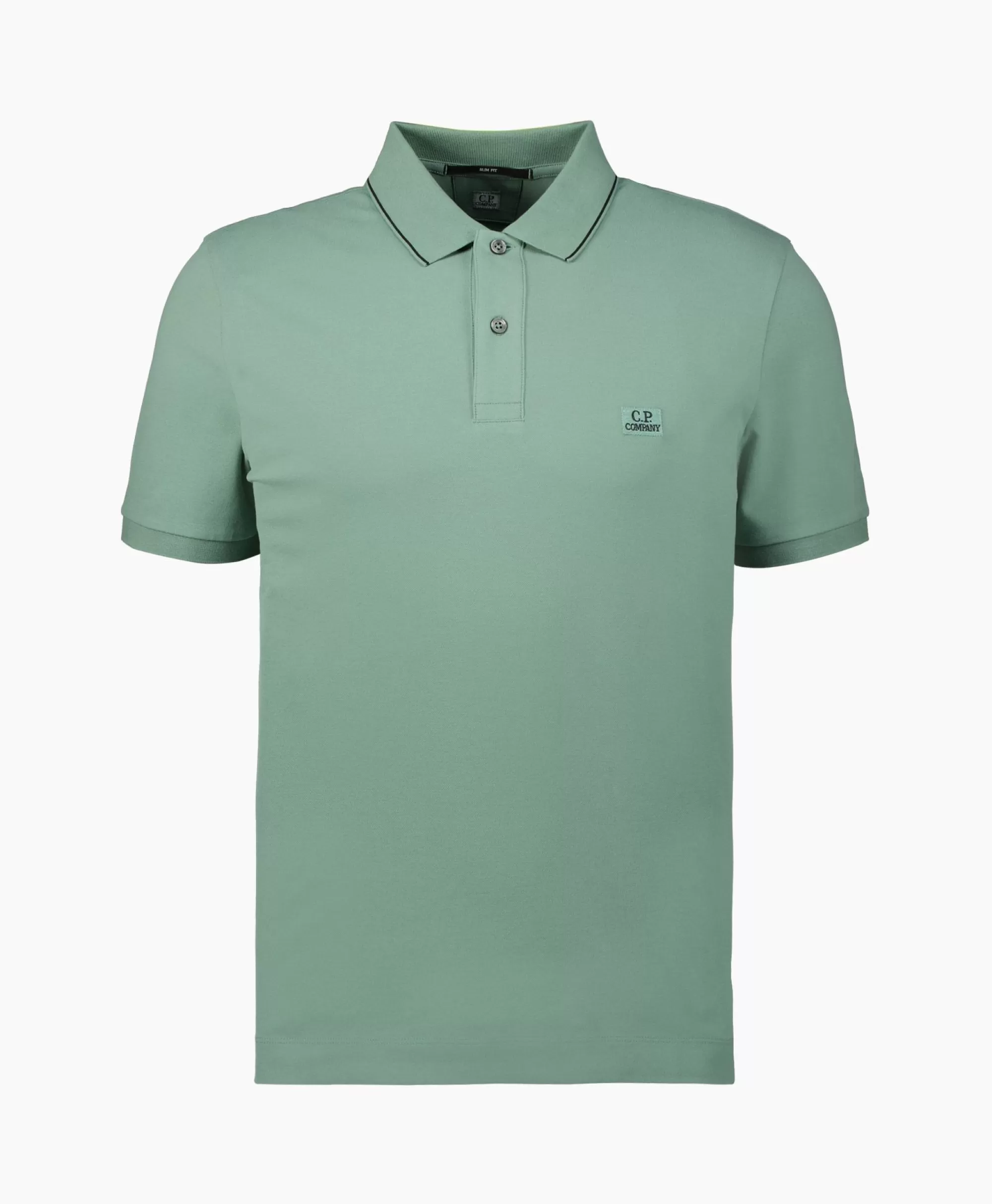 Polo'S*Cp Company Polo Stretch Piquet Striped Collar Licht Groen