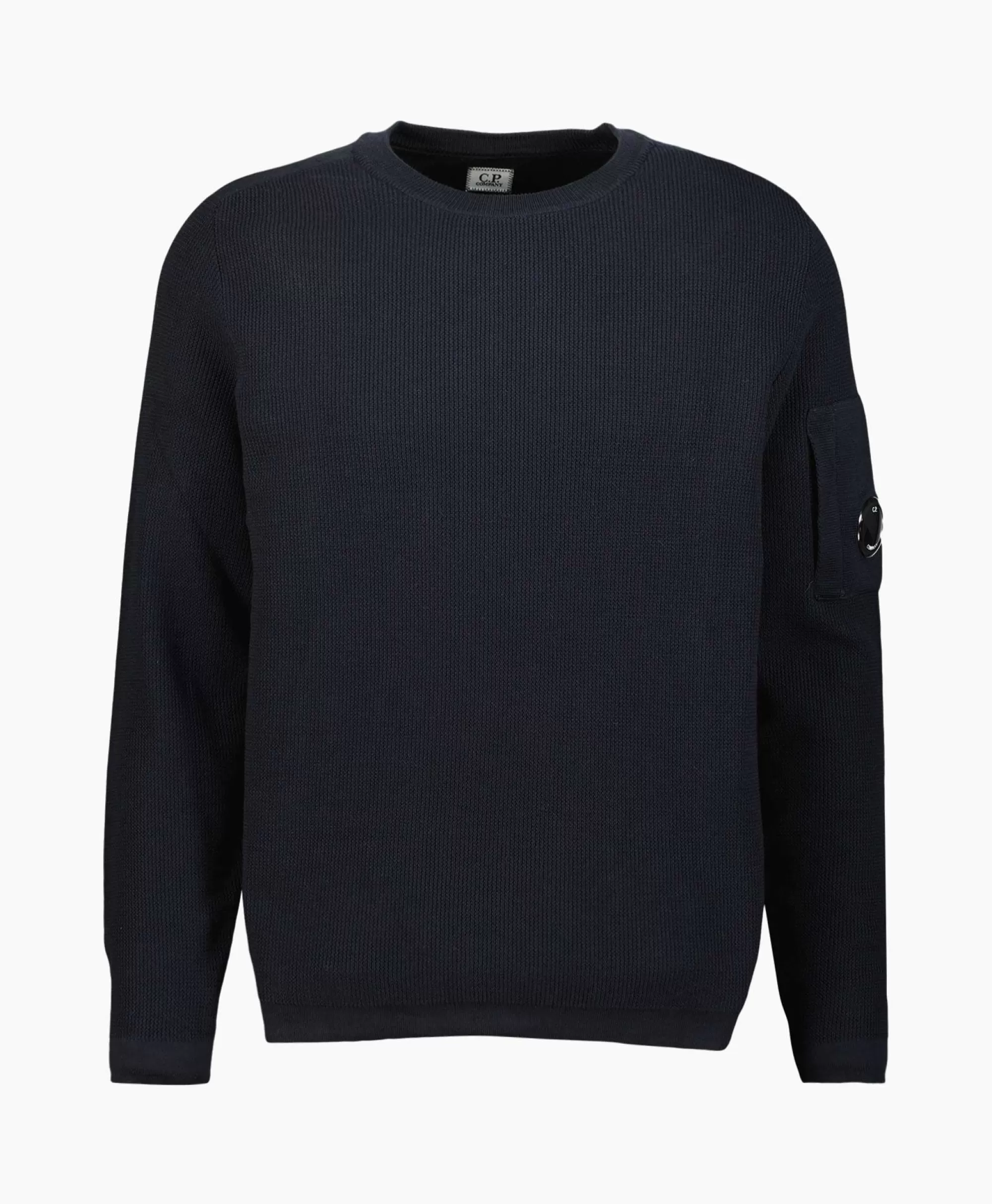 Truien*Cp Company Pullover Sea Island Lens Ribbed Knit Donker Blauw