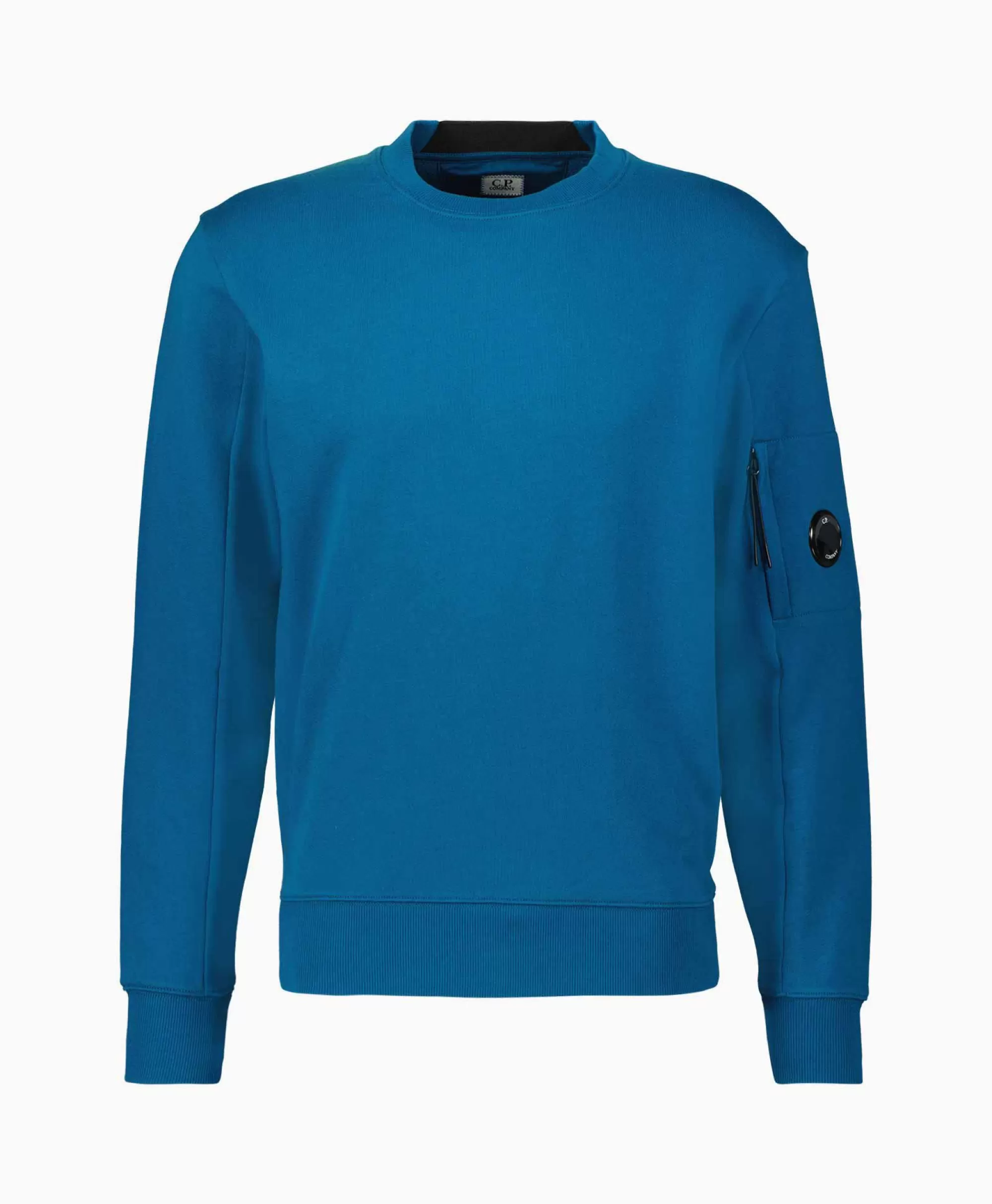 Truien*Cp Company Sweater Diagonal Raised Fleece Blauw