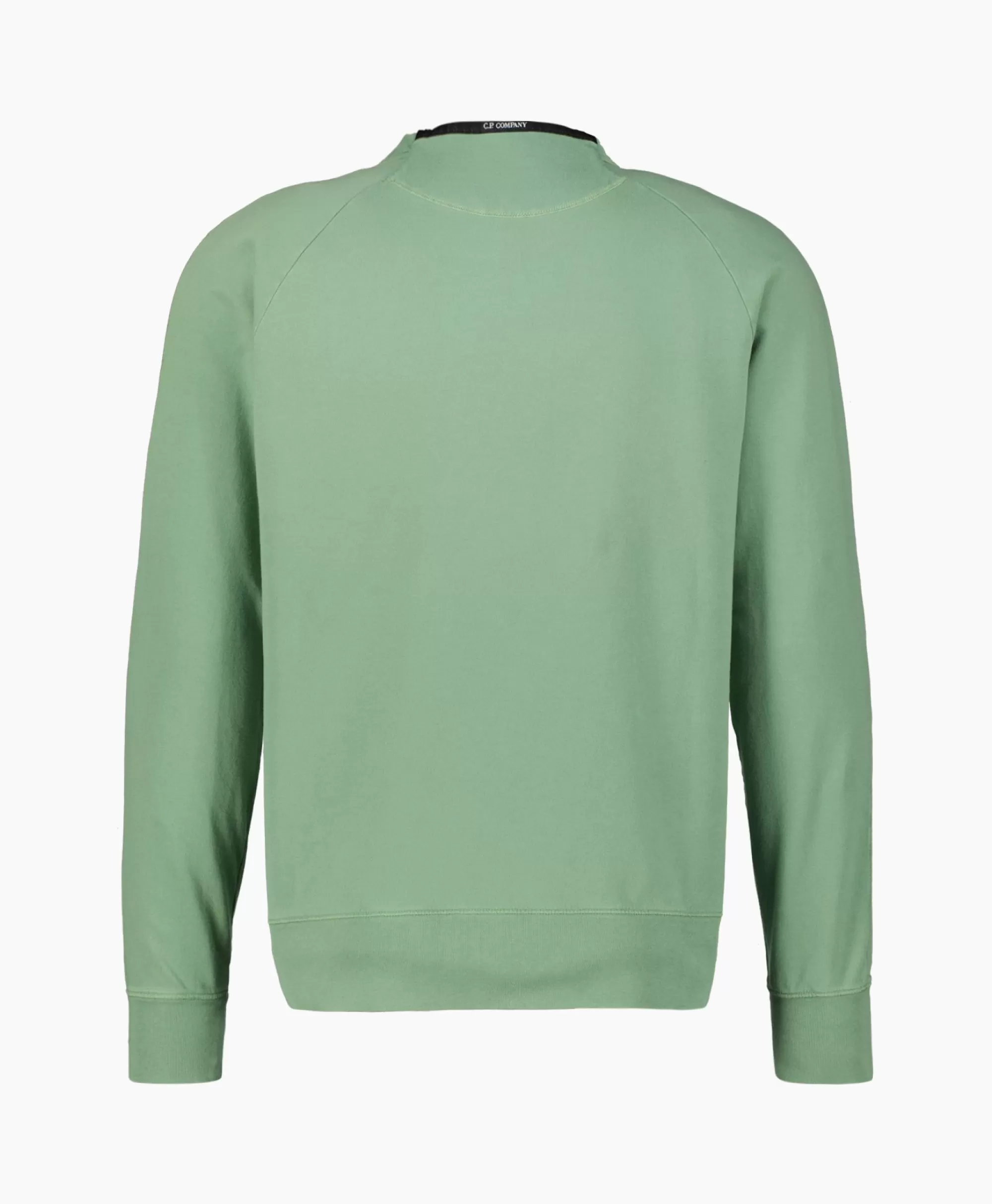 Truien*Cp Company Sweater Light Fleece Logo Groen