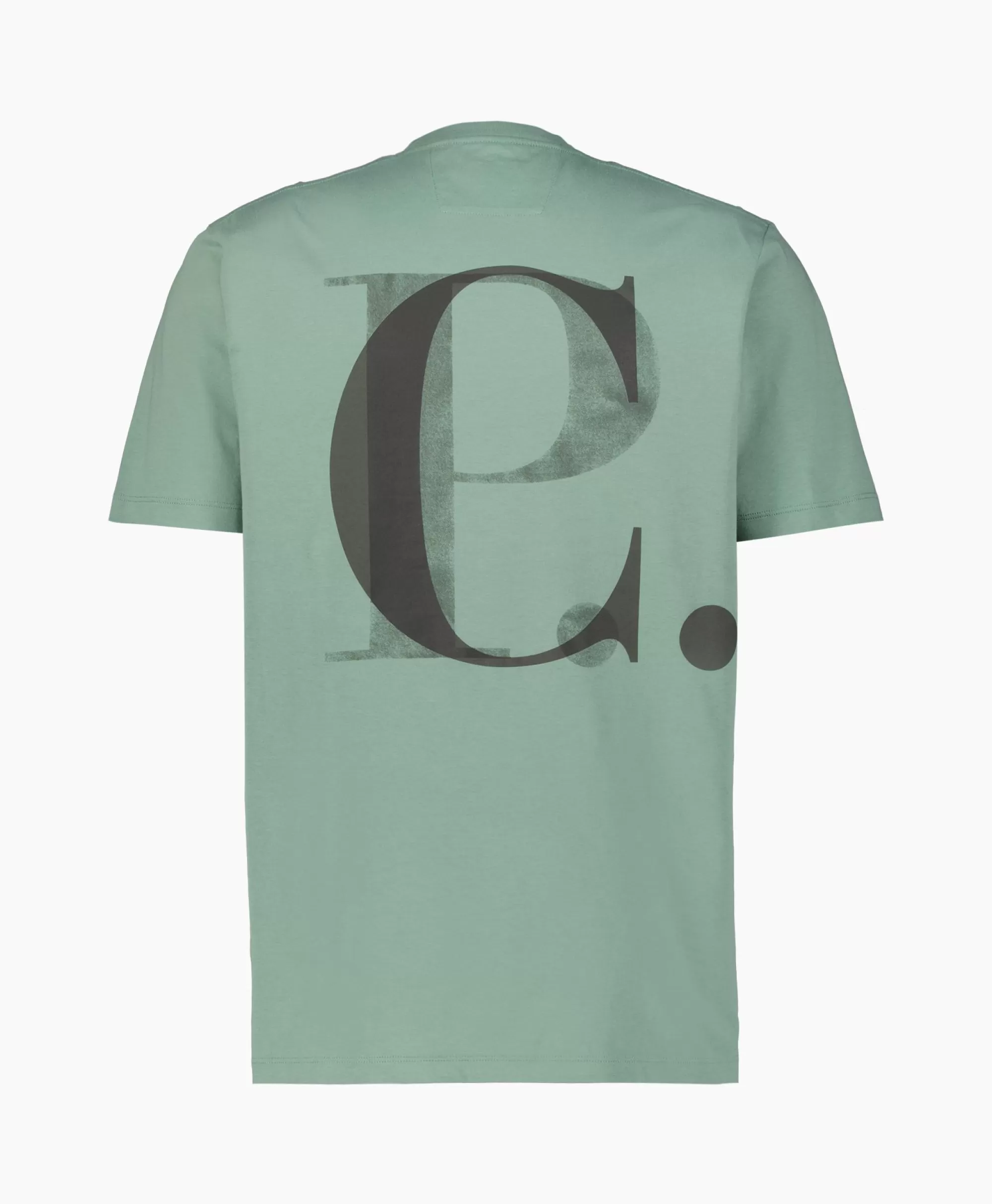 T-Shirts*Cp Company T-Shirt Jersey Graphic Licht Groen