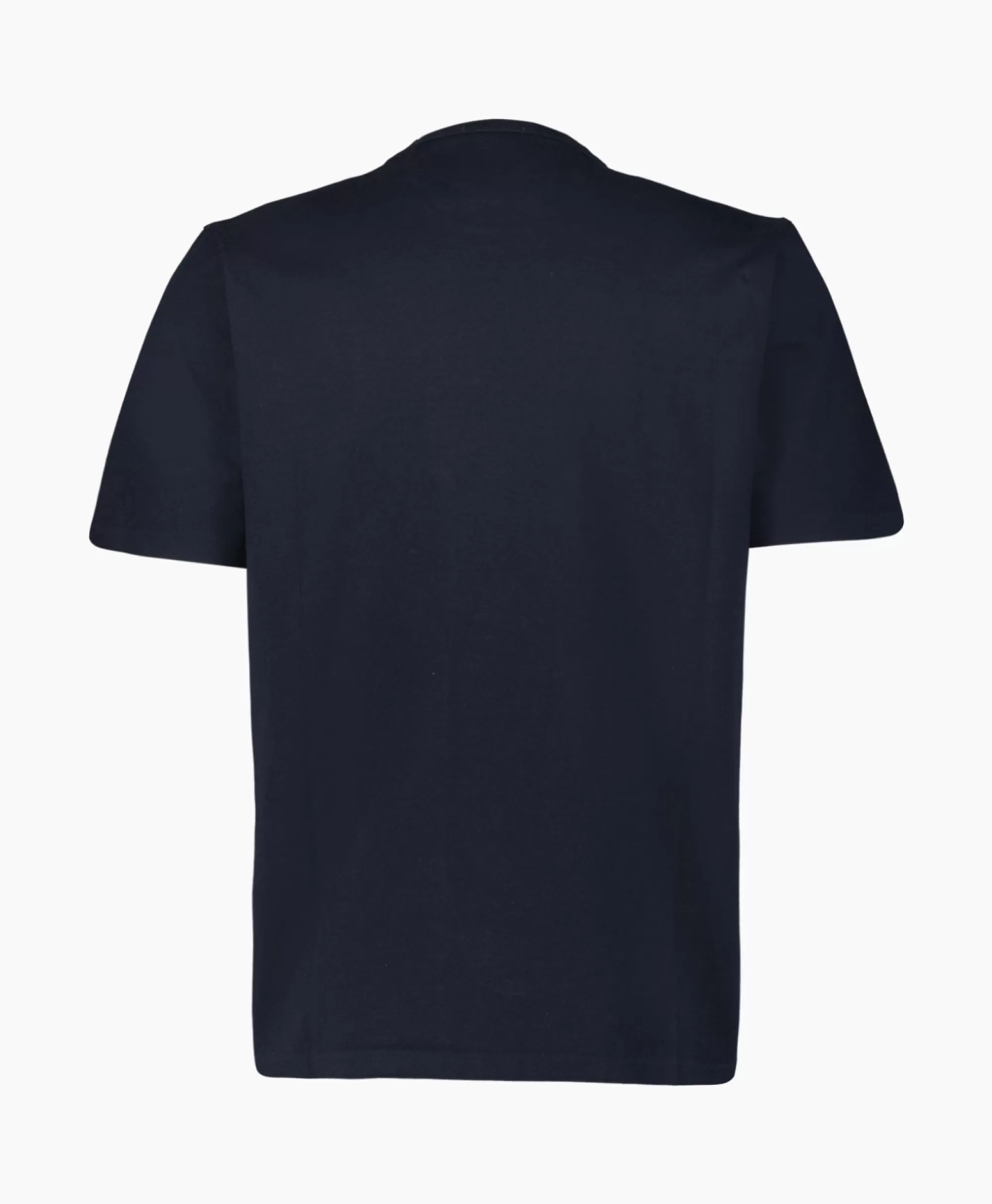 T-Shirts*Cp Company T-Shirt Mercerized Jersey Twisted Logo Donker Blauw