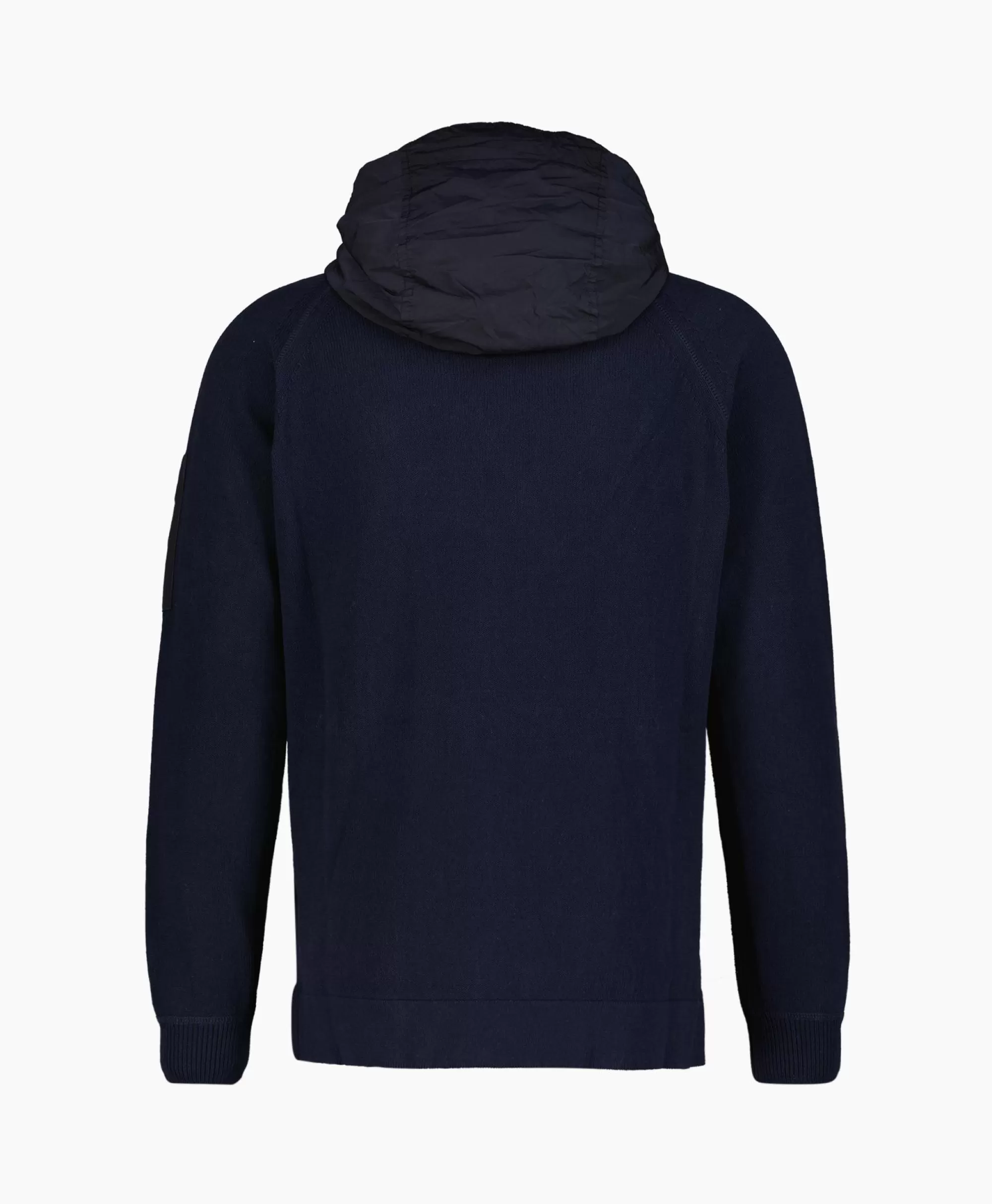 Vesten*Cp Company Vest Cotton Mixed Hooded Knit Donker Blauw