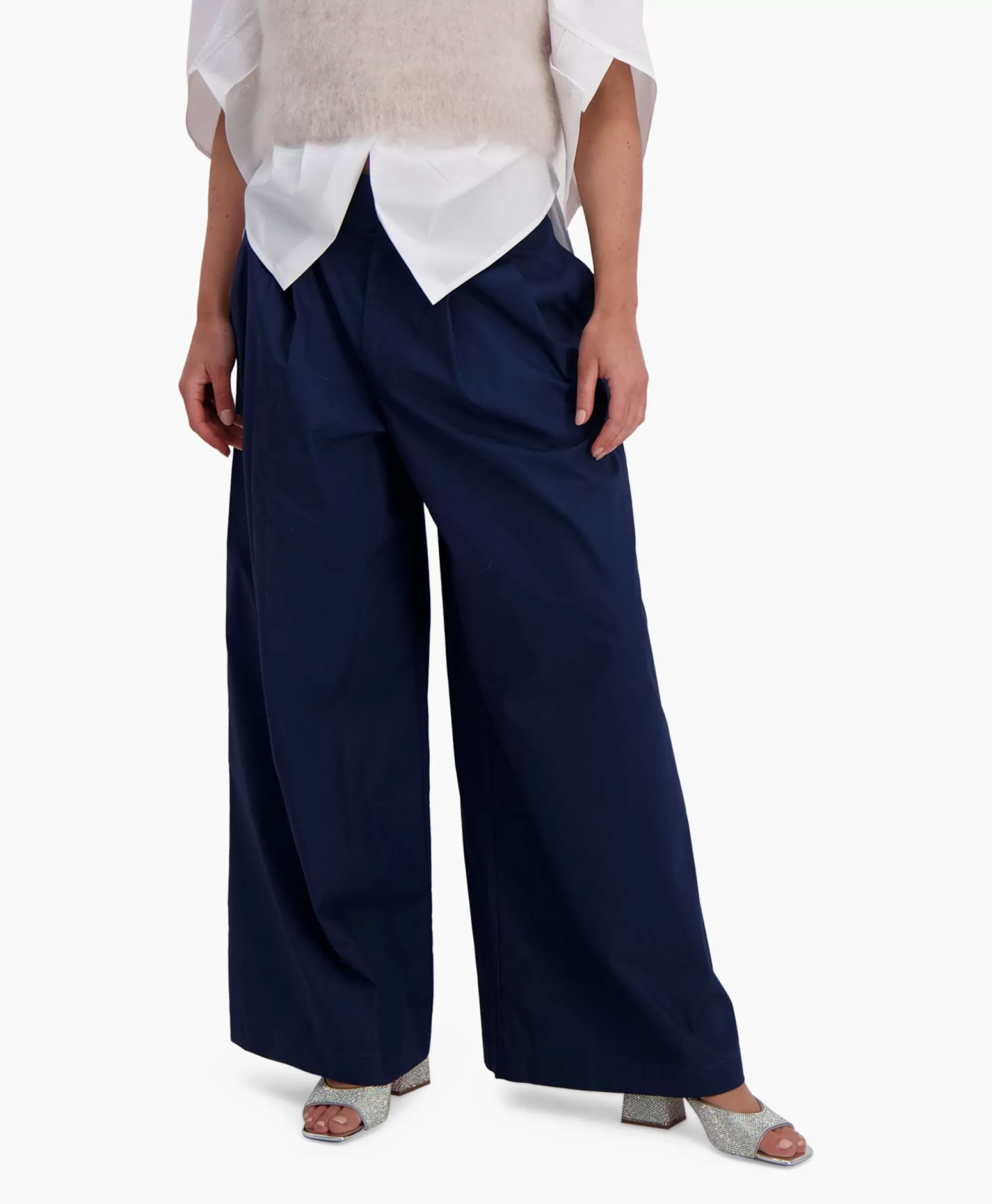 Broeken*D'arc D'Arc Pantalon Belluno Blauw