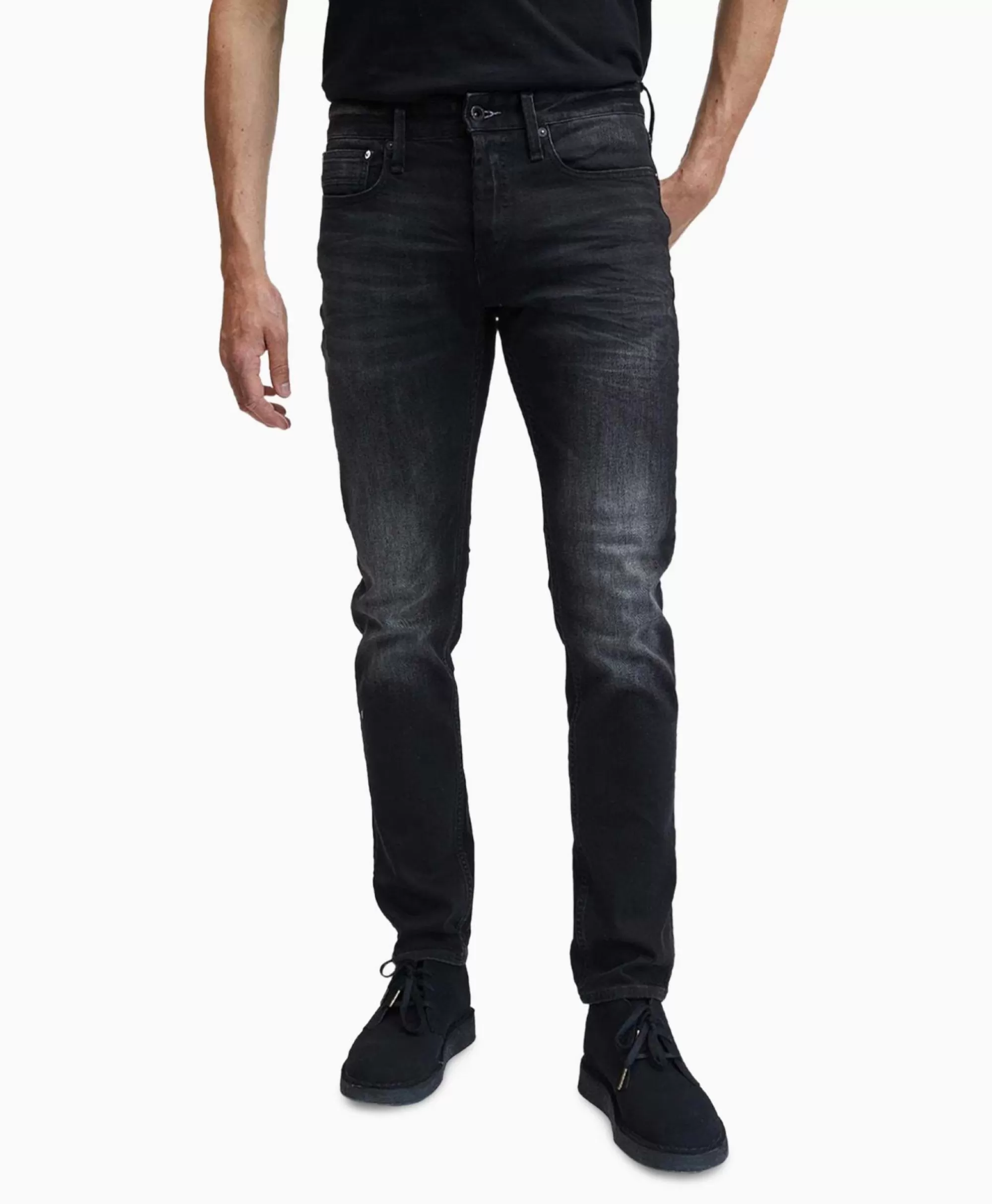 Broeken*Denham Jeans Razor Aceb Zwart