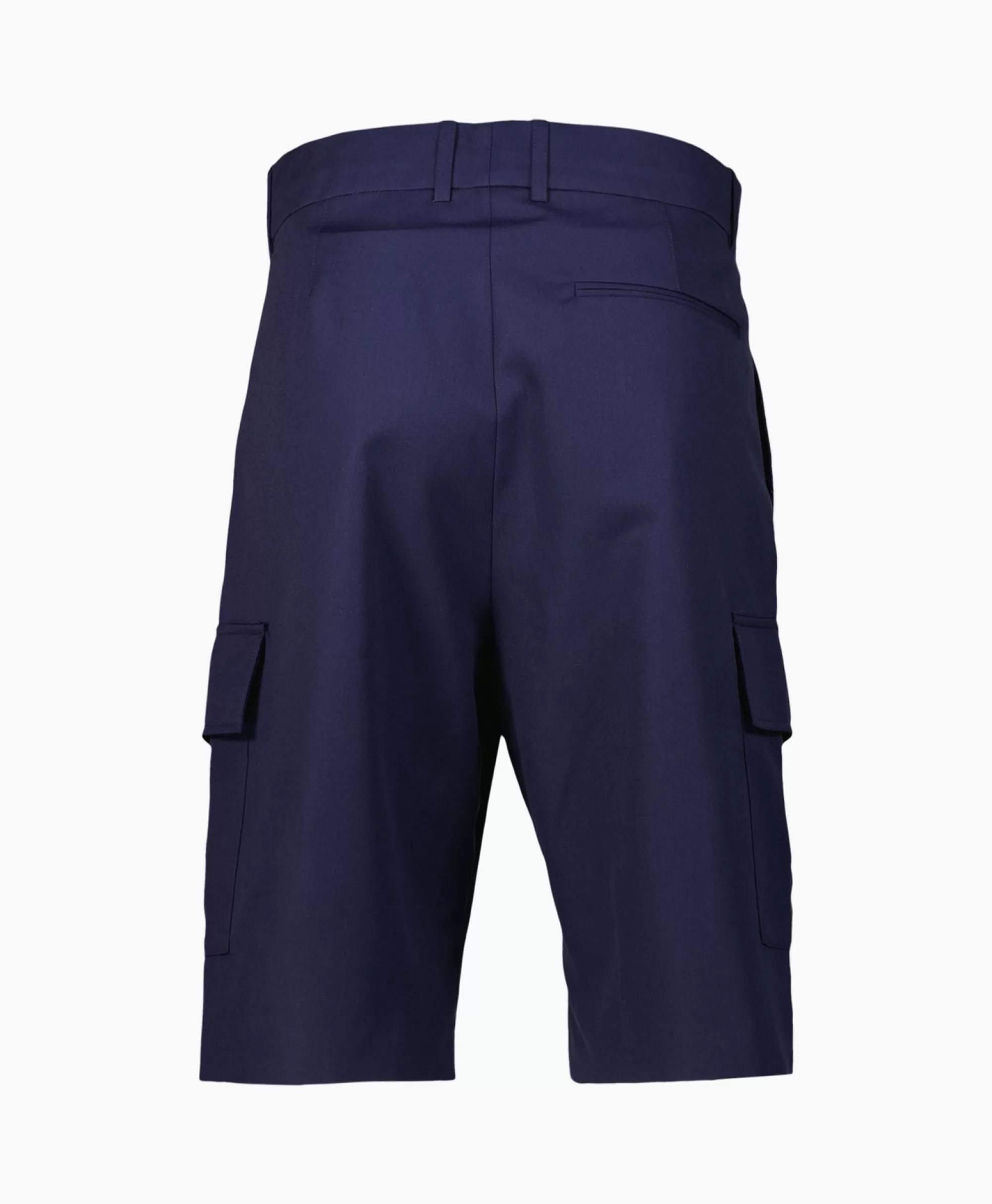 Broeken*Drole De Monsieur Korte Broek Le Short Cargo Laine Donker Blauw