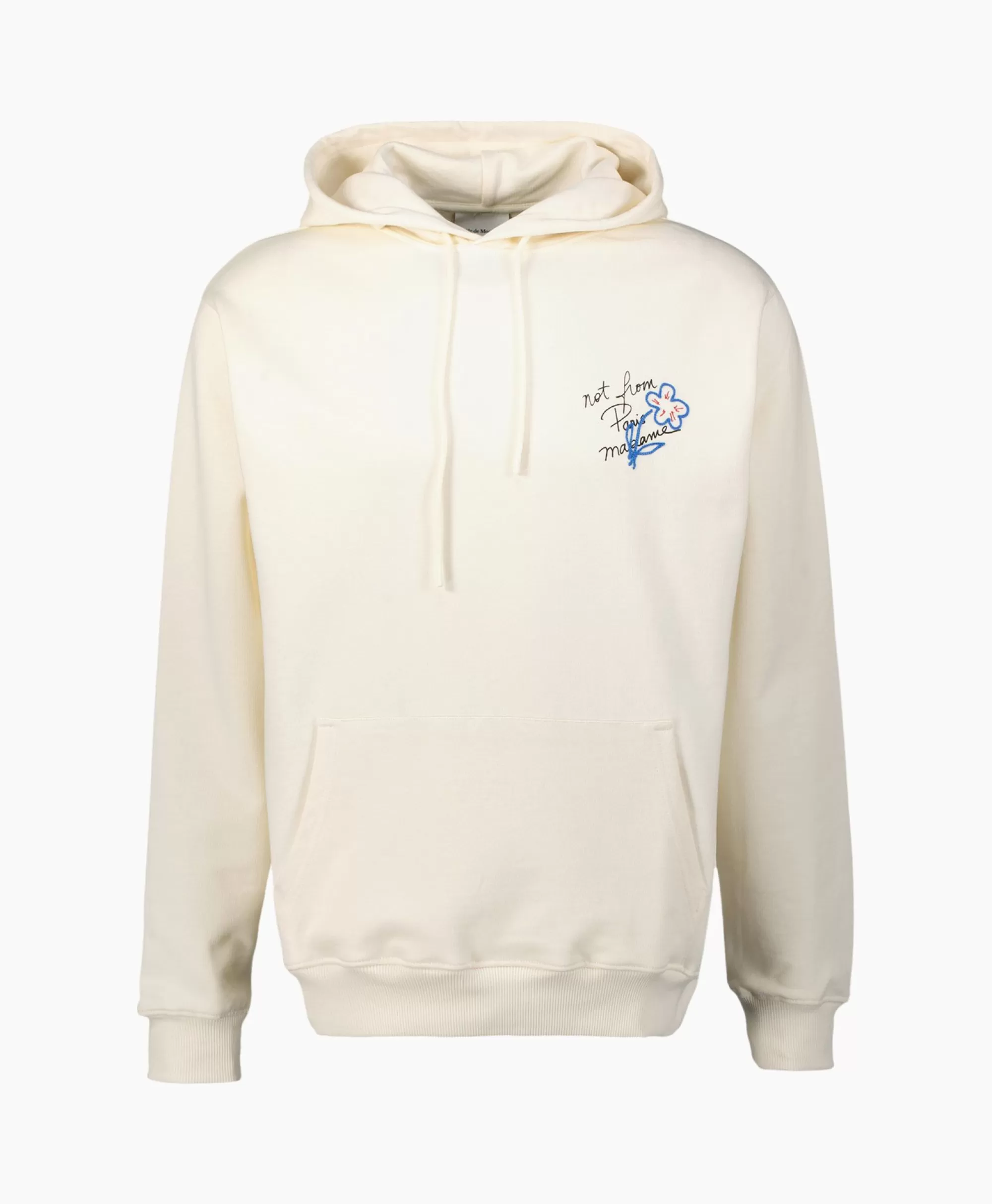 Truien*Drole De Monsieur Le Hoodie Slogan Esquisse Ecru