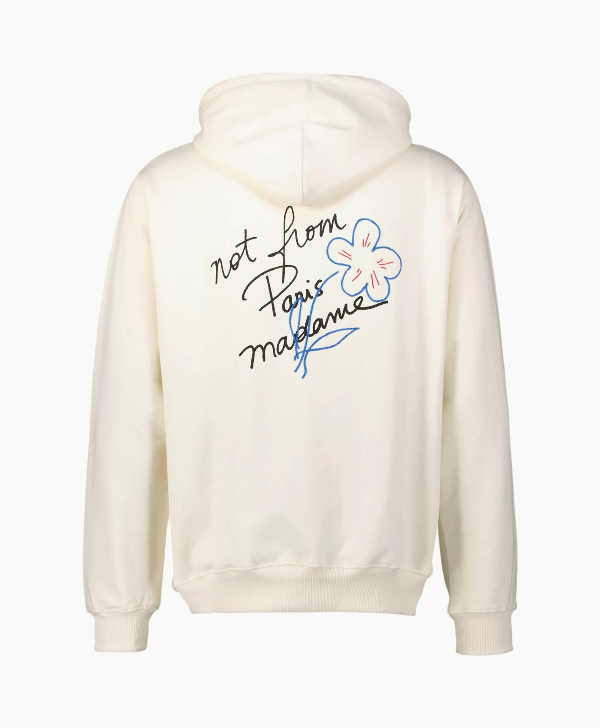 Truien*Drole De Monsieur Le Hoodie Slogan Esquisse Ecru