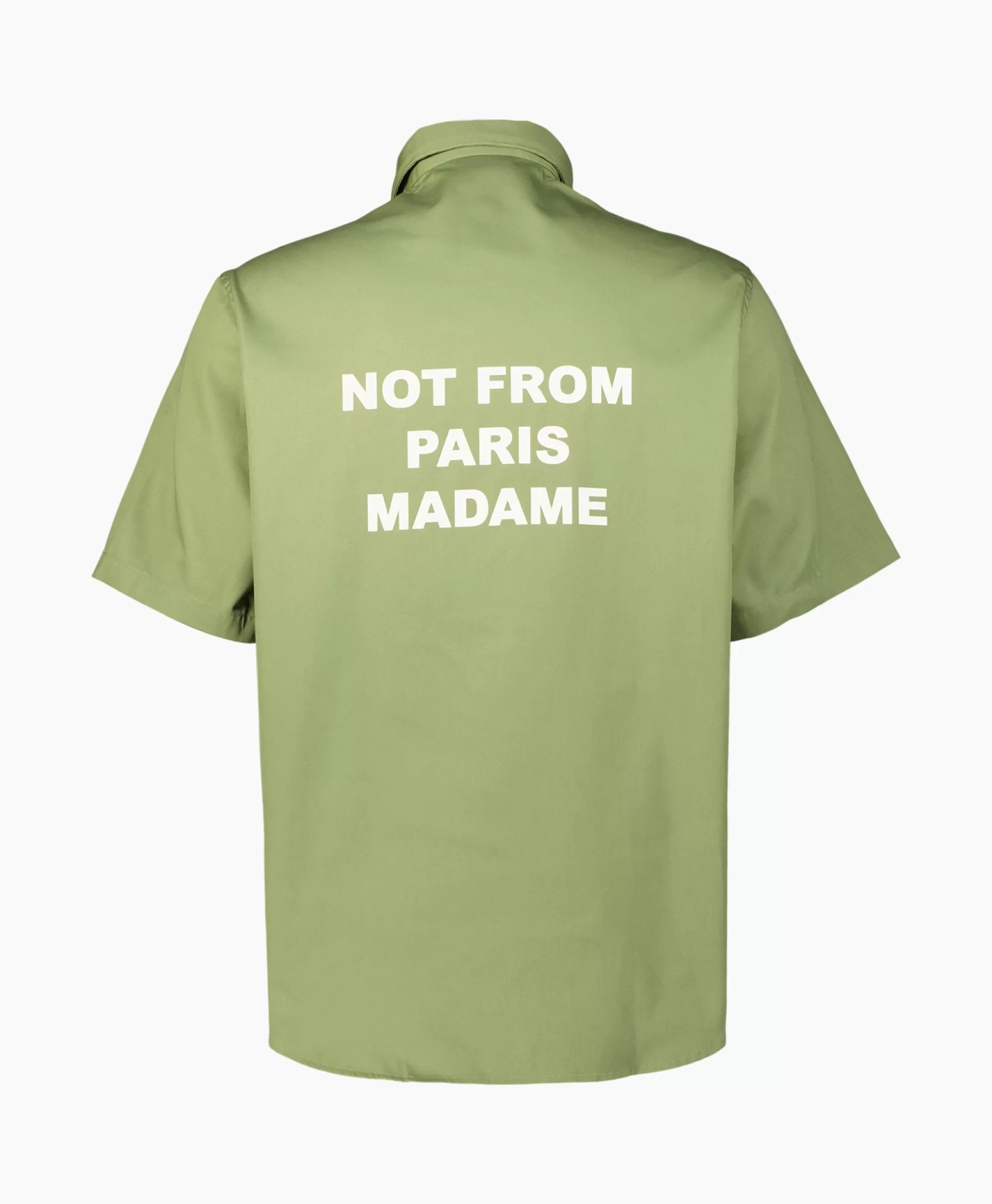 Overhemden*Drole De Monsieur Overhemd La Chemise Slogan Khaki