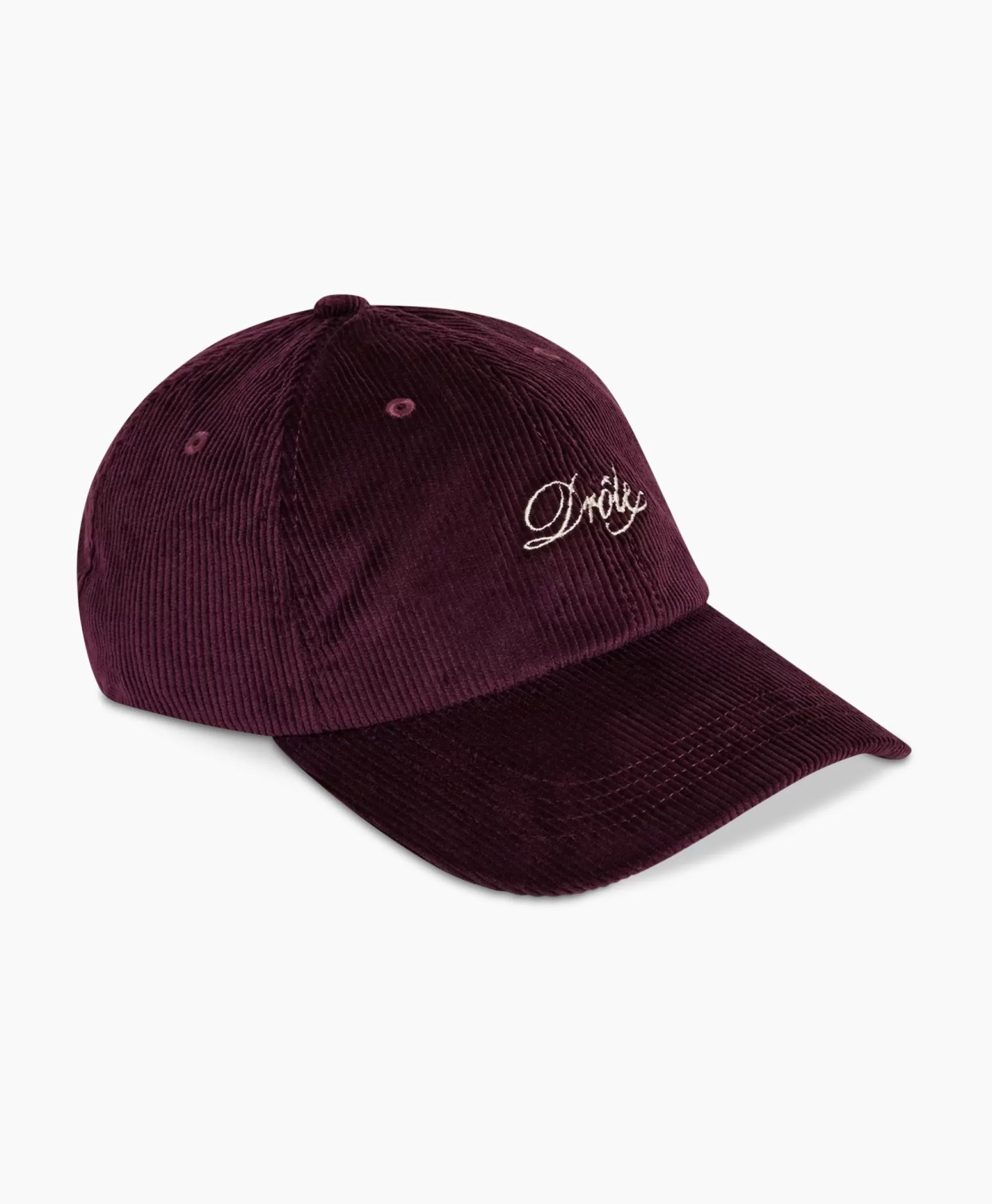 Petten*Drole De Monsieur Pet La Casquette Corduroy Donker Rood