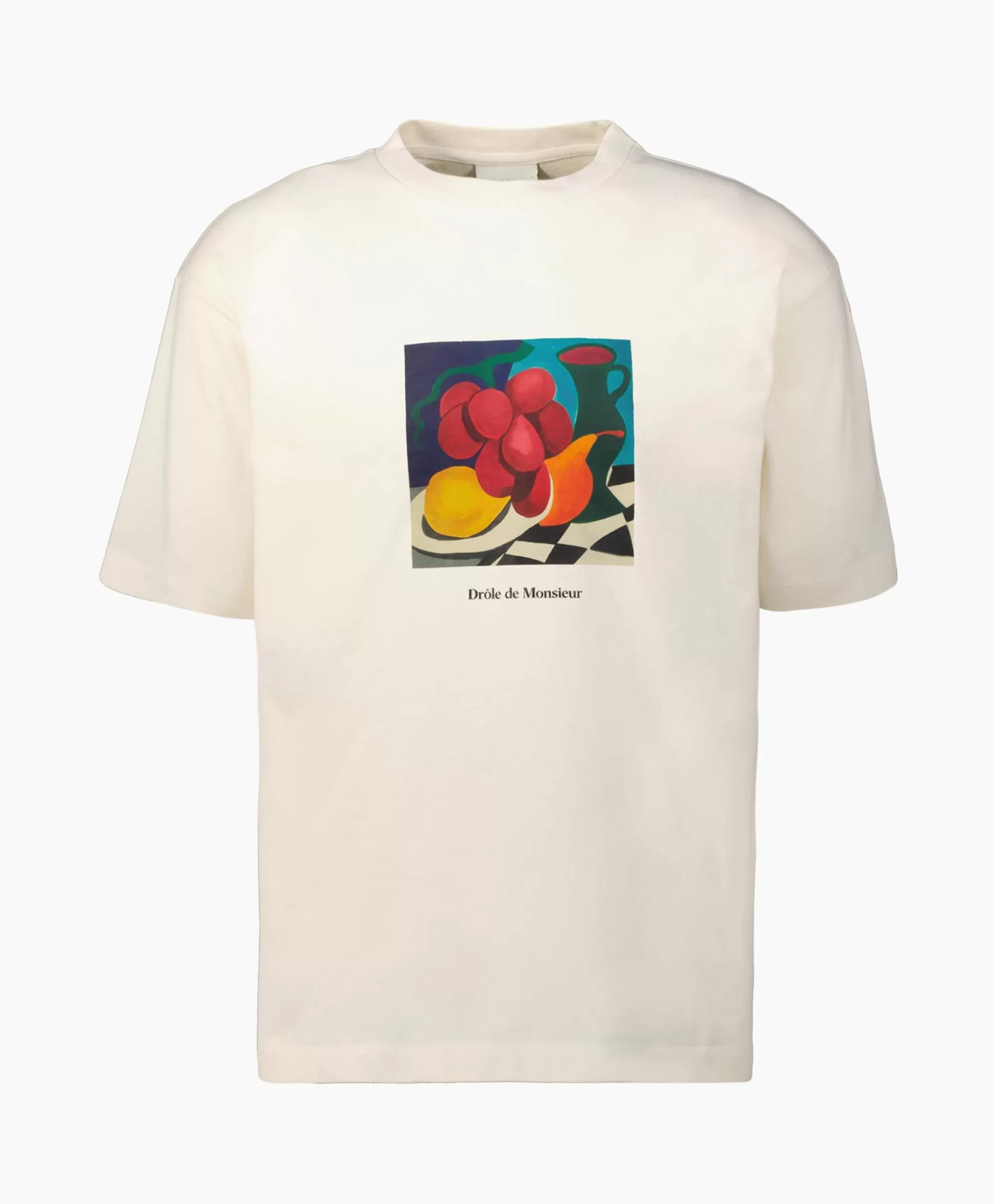 T-Shirts*Drole De Monsieur T-Shirt Korte Mouw Nature Morte Off White