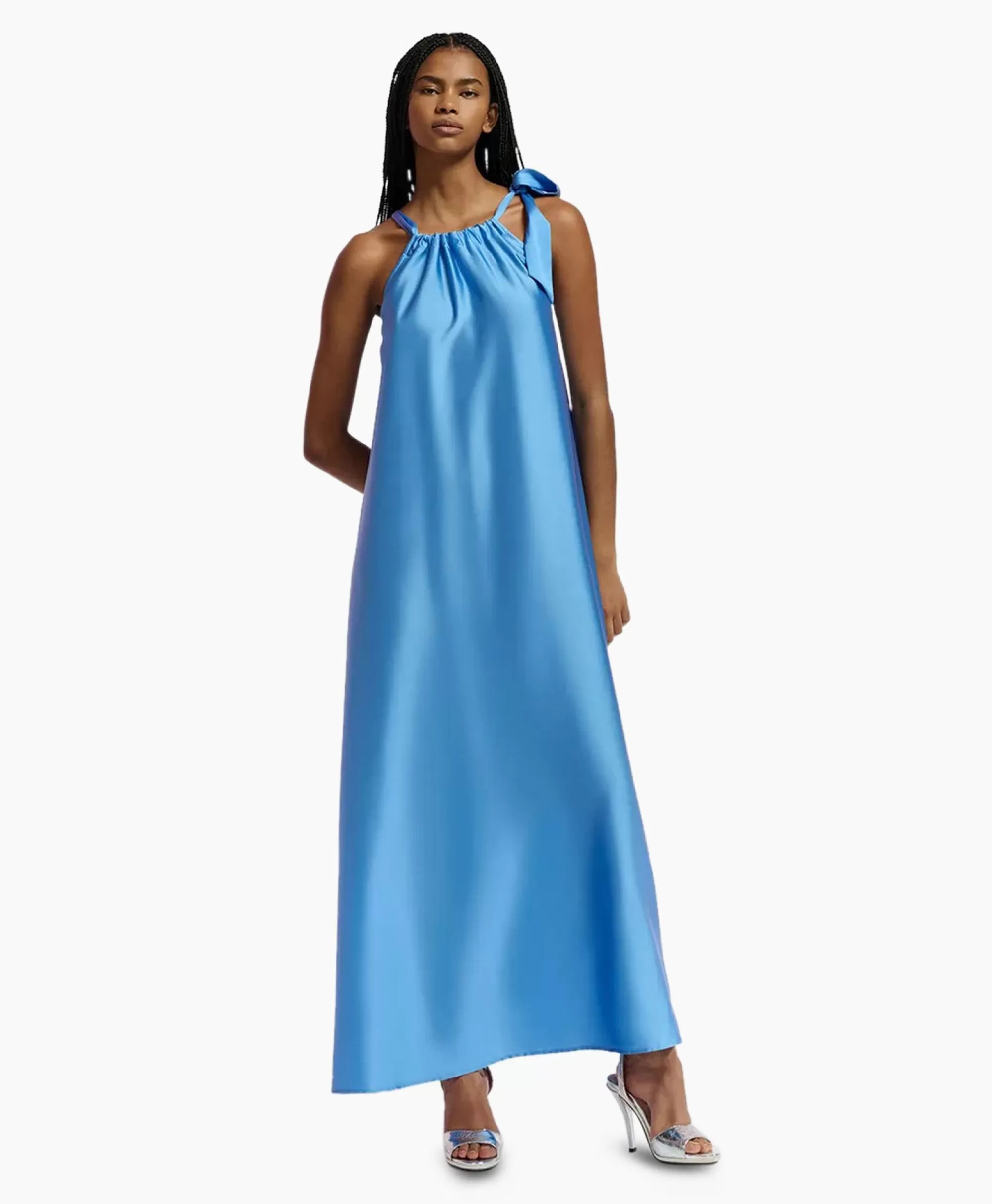 Bruiloftskleding*Essentiel Antwerp Maxi Jurk Famson Blauw