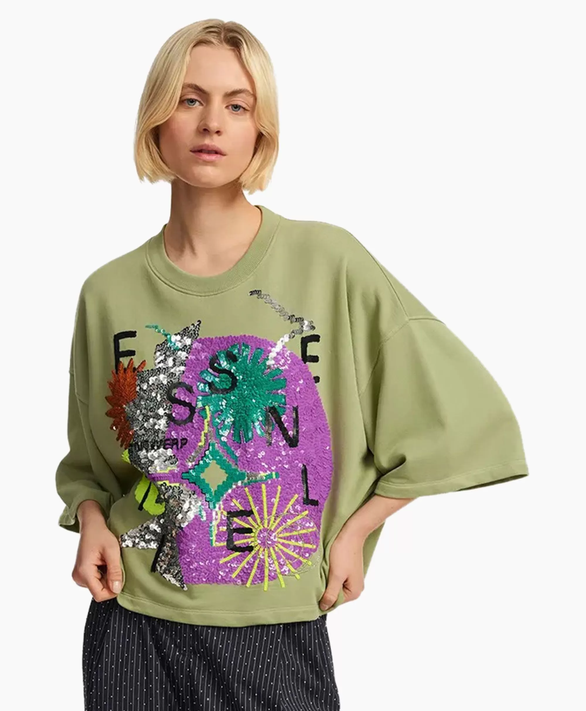 Truien*Essentiel Antwerp Pullover Fullerton Licht Groen