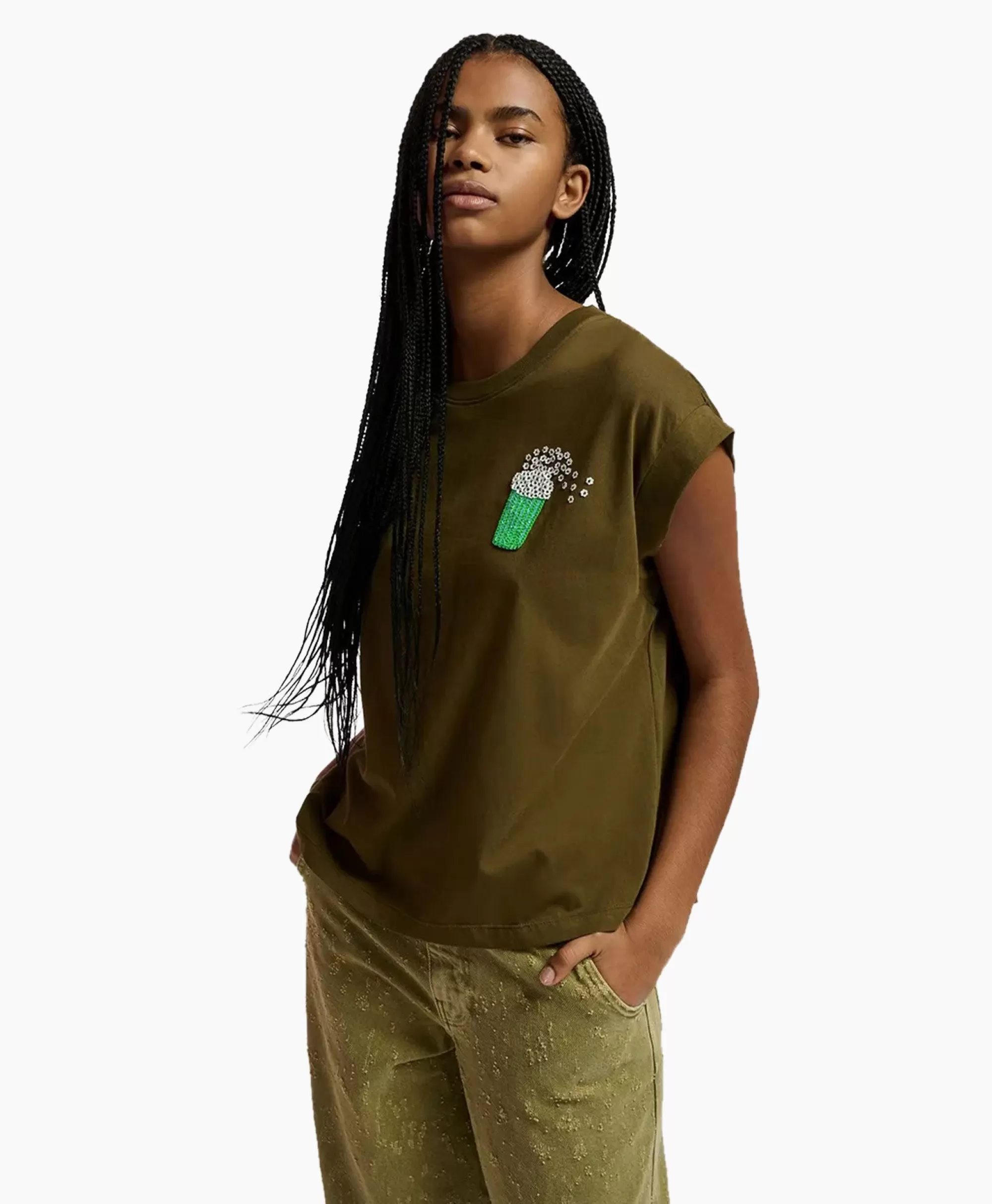 T-Shirts & Tops*Essentiel Antwerp T-Shirt Korte Mouw Faustina Groen