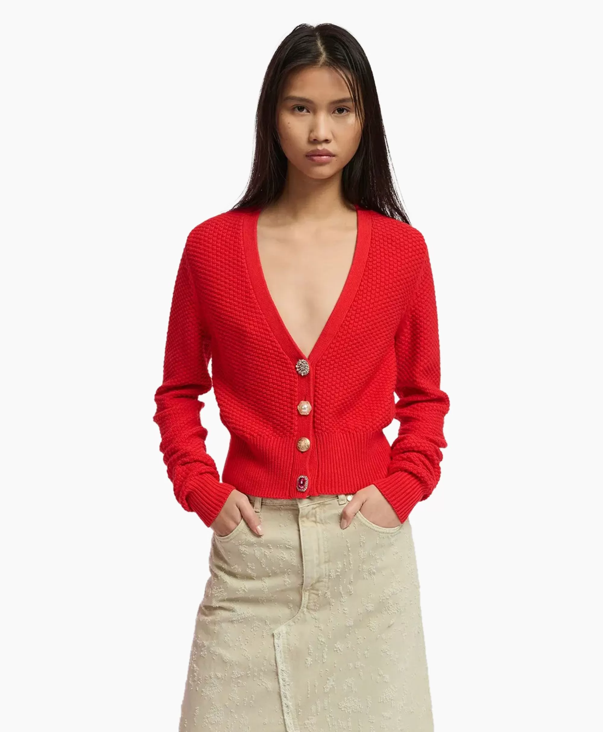 Vesten*Essentiel Antwerp Vest Farah Midden Rood