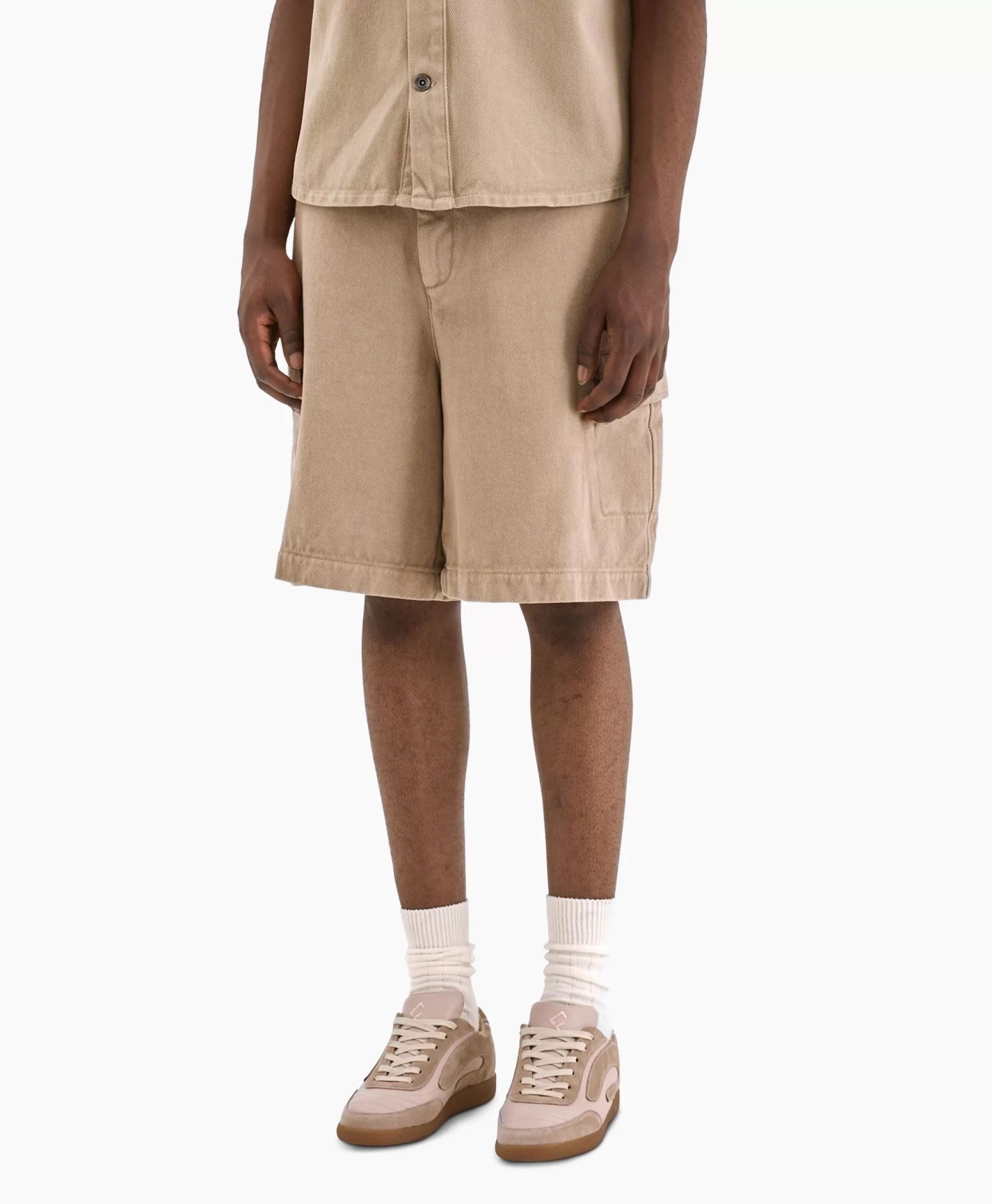 Broeken*Flâneur Flaneur Korte Broek Cargo Beige