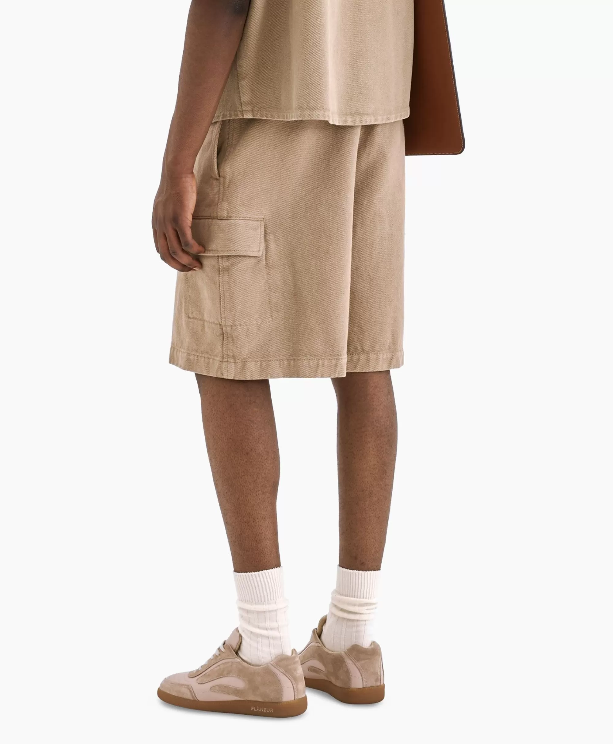 Broeken*Flâneur Flaneur Korte Broek Cargo Beige