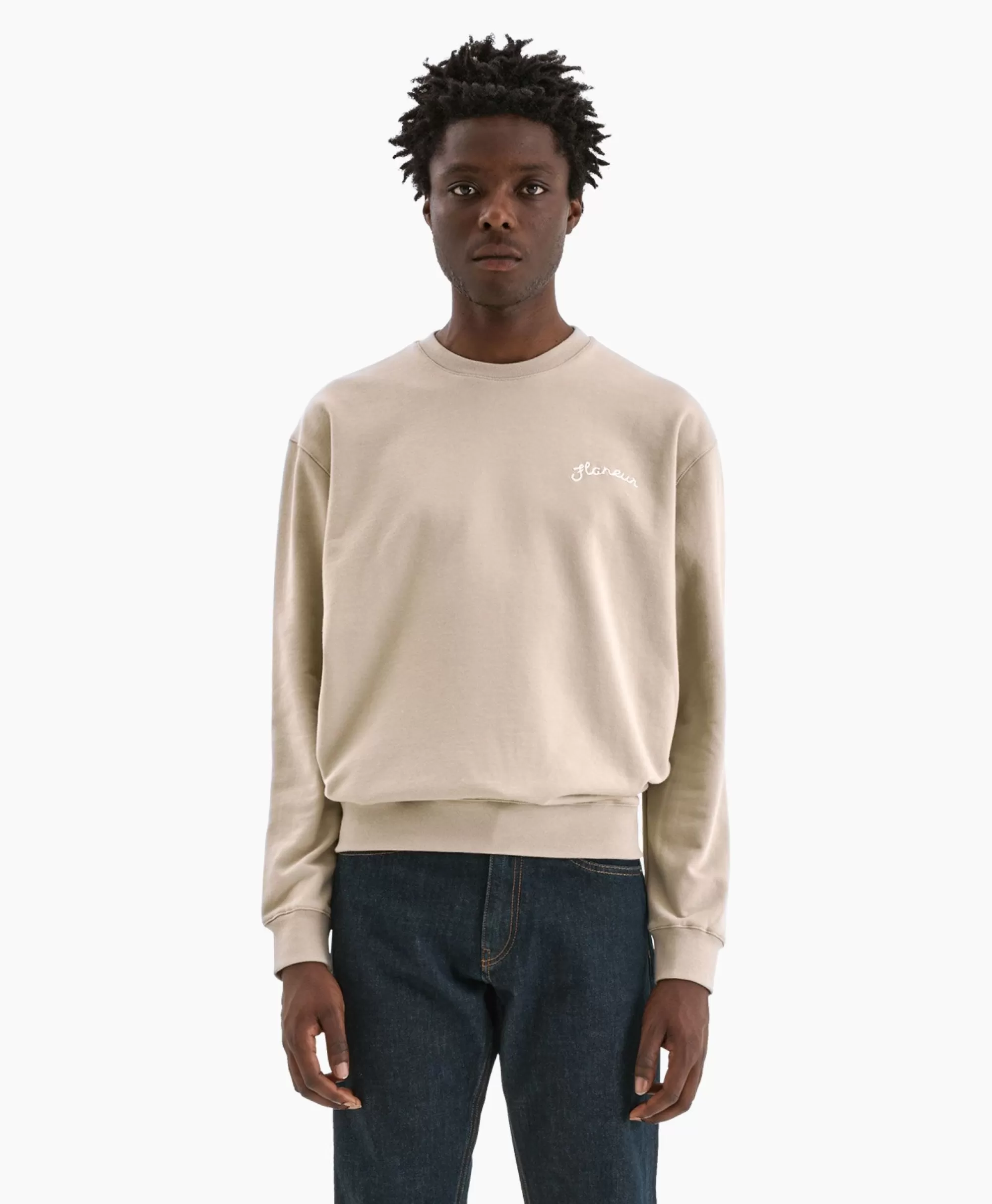 Truien*Flâneur Flaneur Sweater Signature Beige