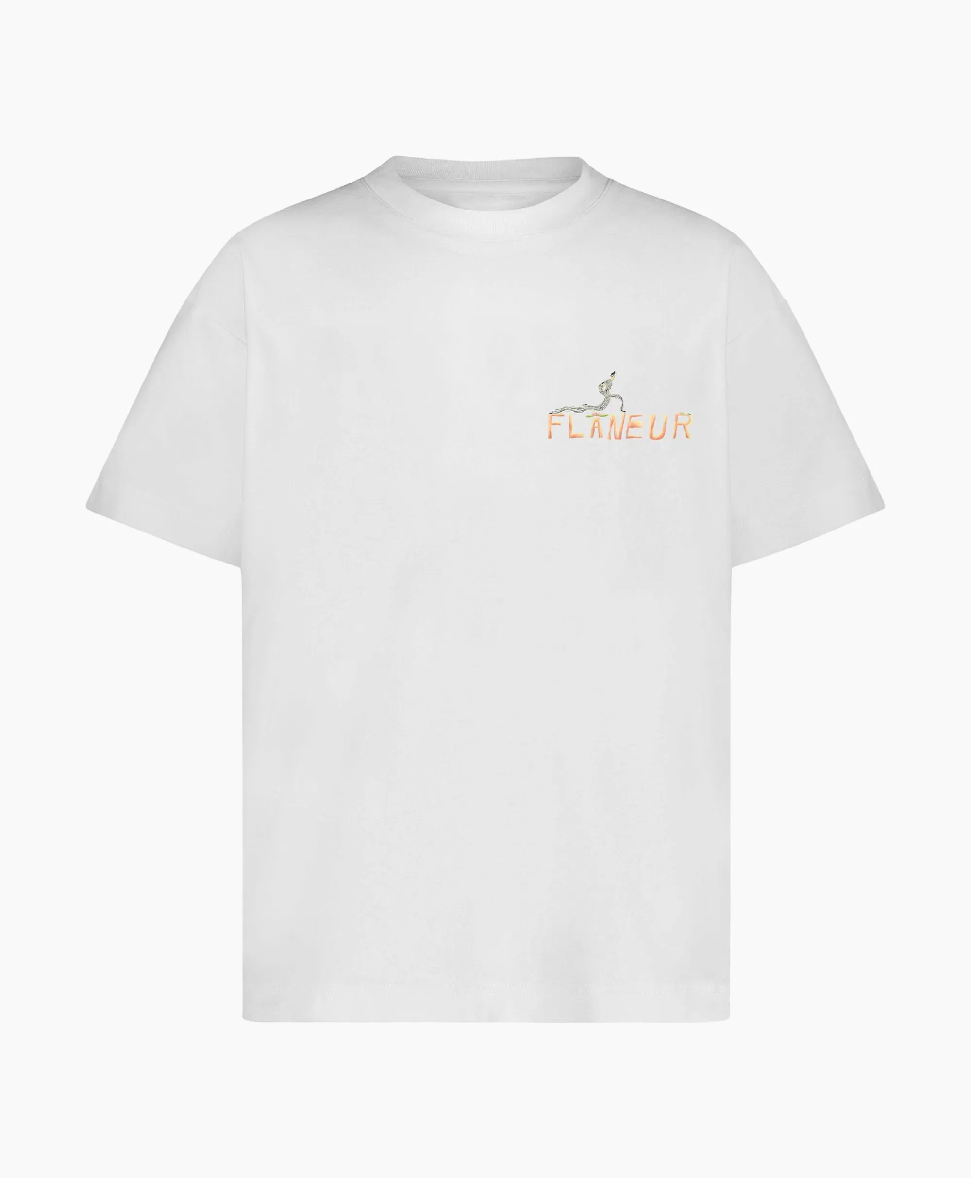 T-Shirts*Flâneur Flaneur T-Shirt Korte Mouw Passage Of Time Wit