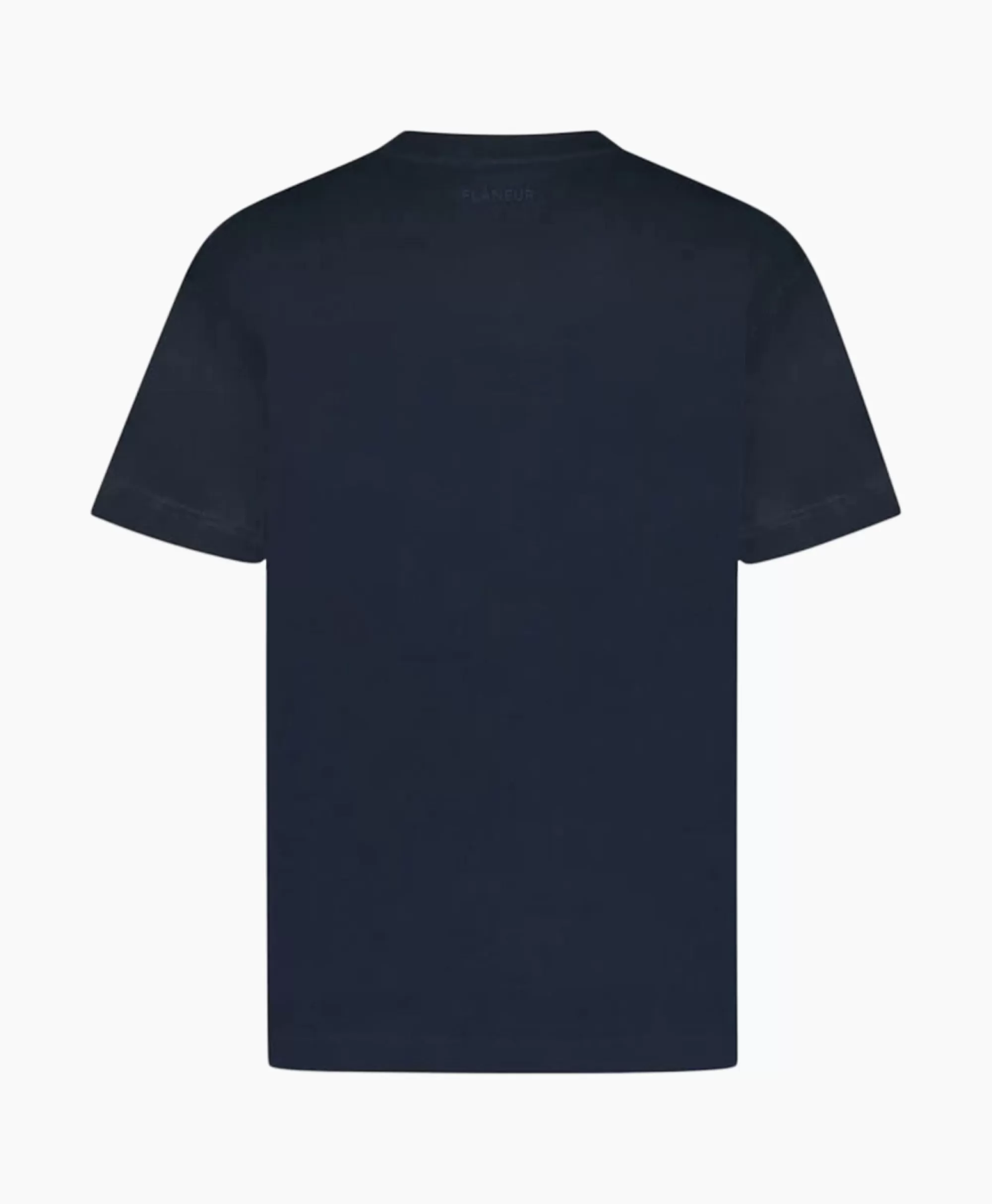 T-Shirts*Flâneur Flaneur T-Shirt Korte Mouw Signature Donker Blauw