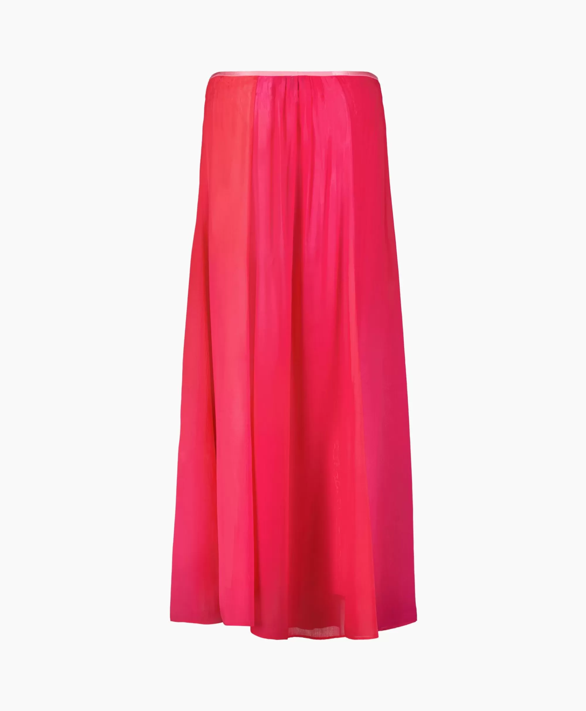 Rokken*Forte_forte Maxi Rok Crepon Silk Shaded Pink