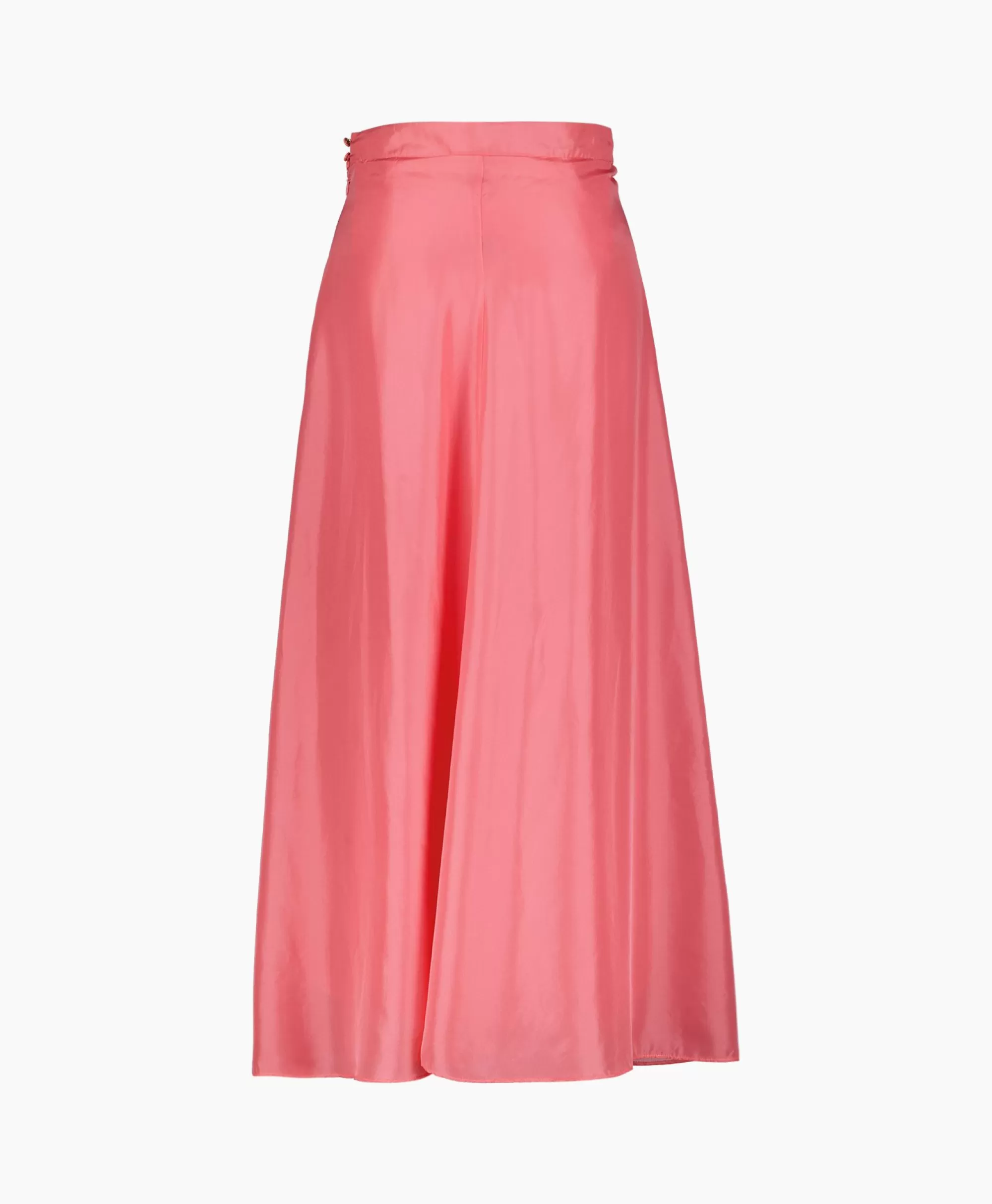 Rokken*Forte_forte Midi Rok Habotai Silk Roze