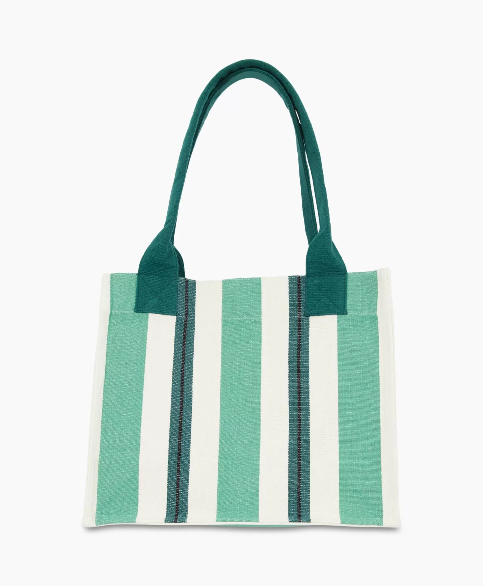 Tassen*Ganni Shopper Large Easy Stripes Groen