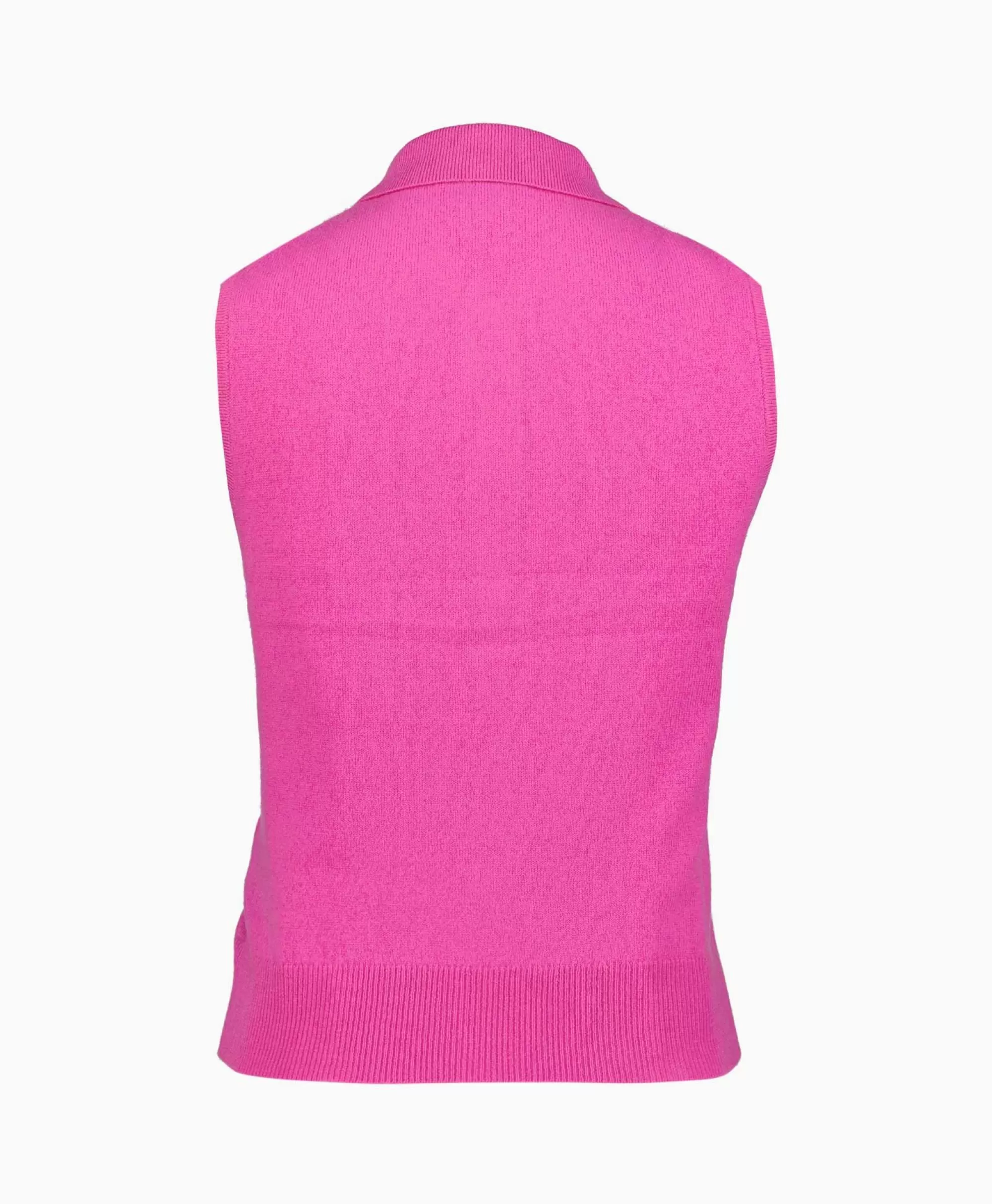 Truien*Ganni Spencer Cashmere Mix Sleeveless Polo Pink