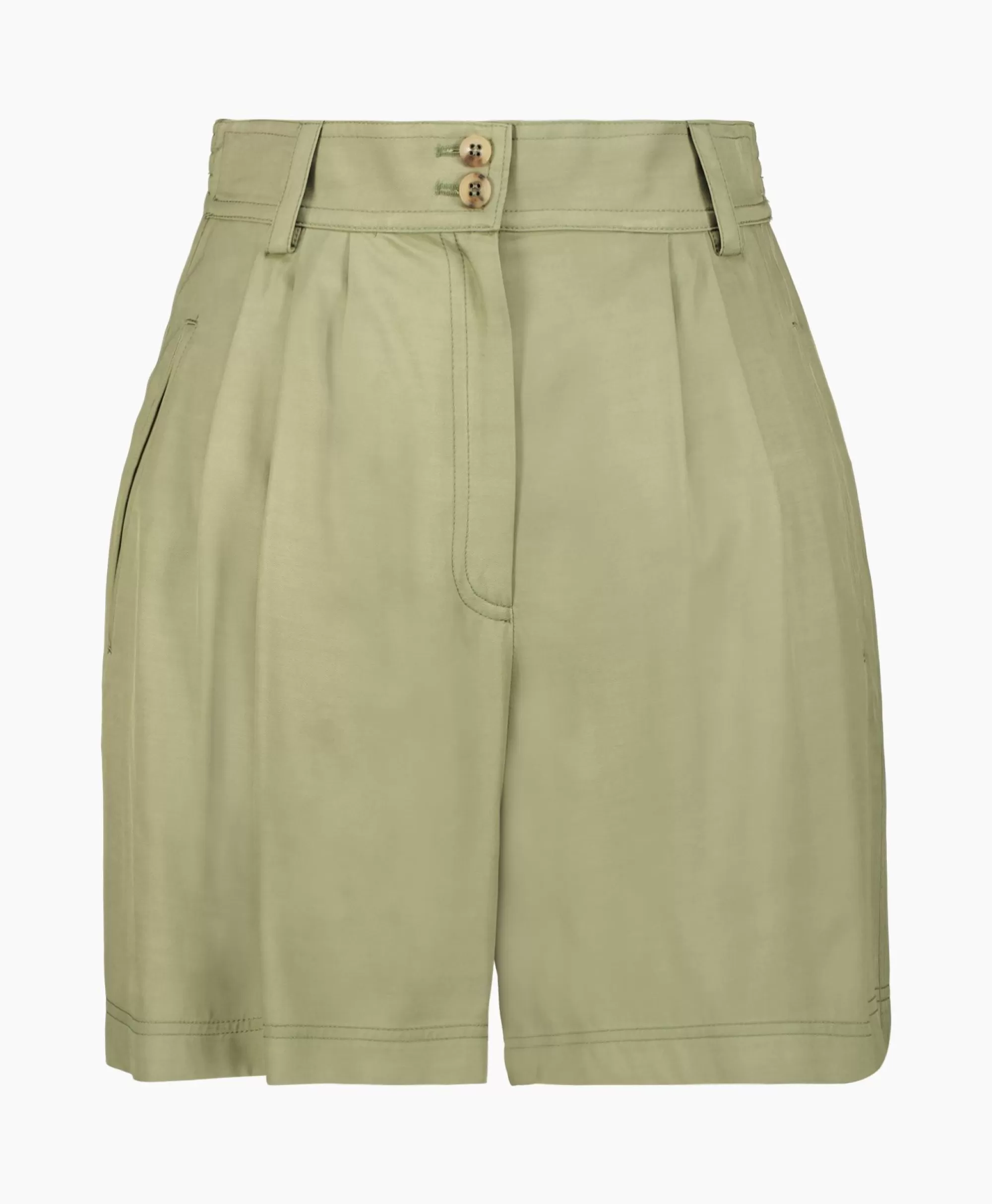 Broeken*Golden Goose Korte Broek Journey W'S Pleated Leilah Fluid Visco Khaki