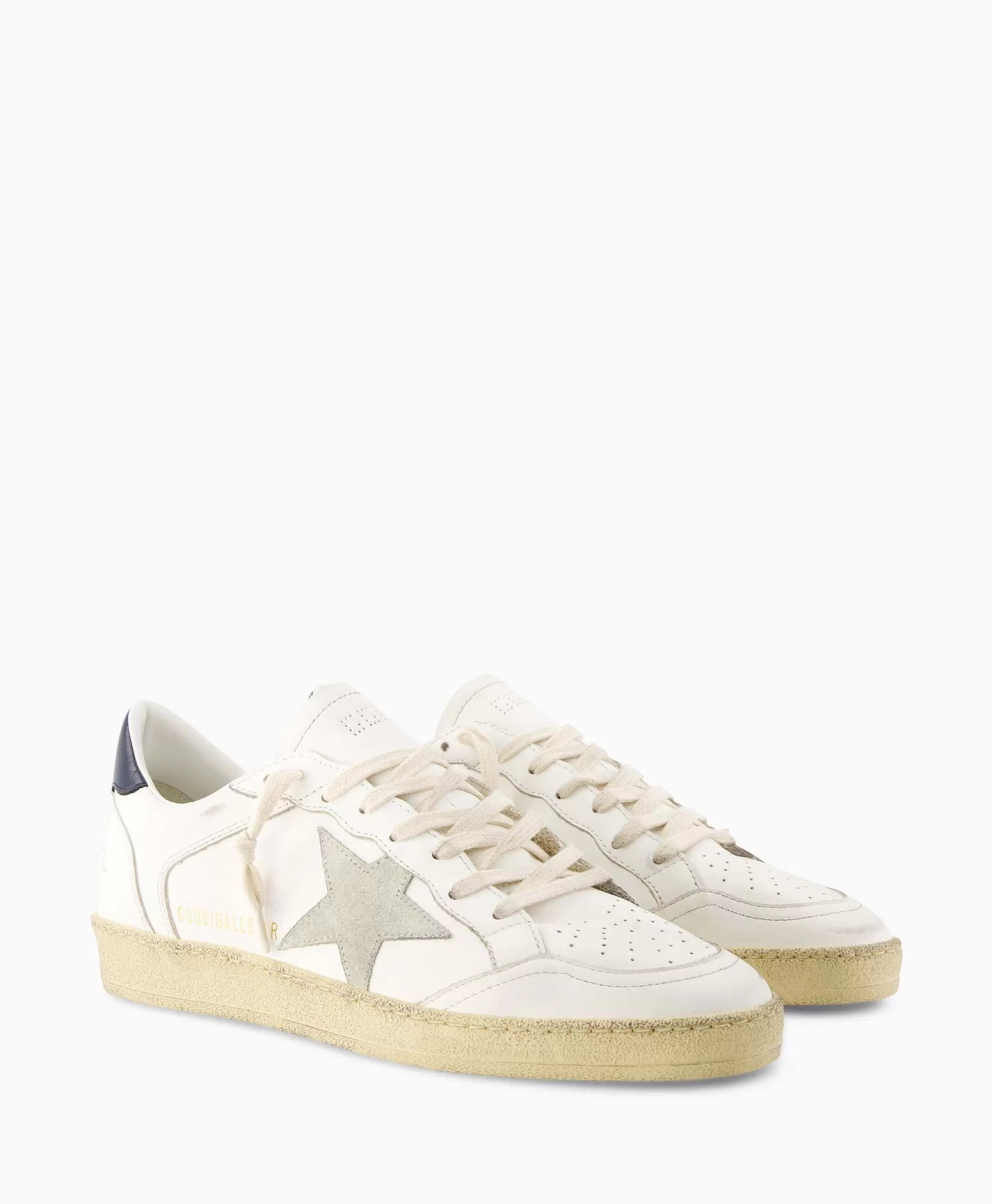 Sneakers*Golden Goose Sneaker Ballstar Leather Upper Suede Star Shiny Le Off White