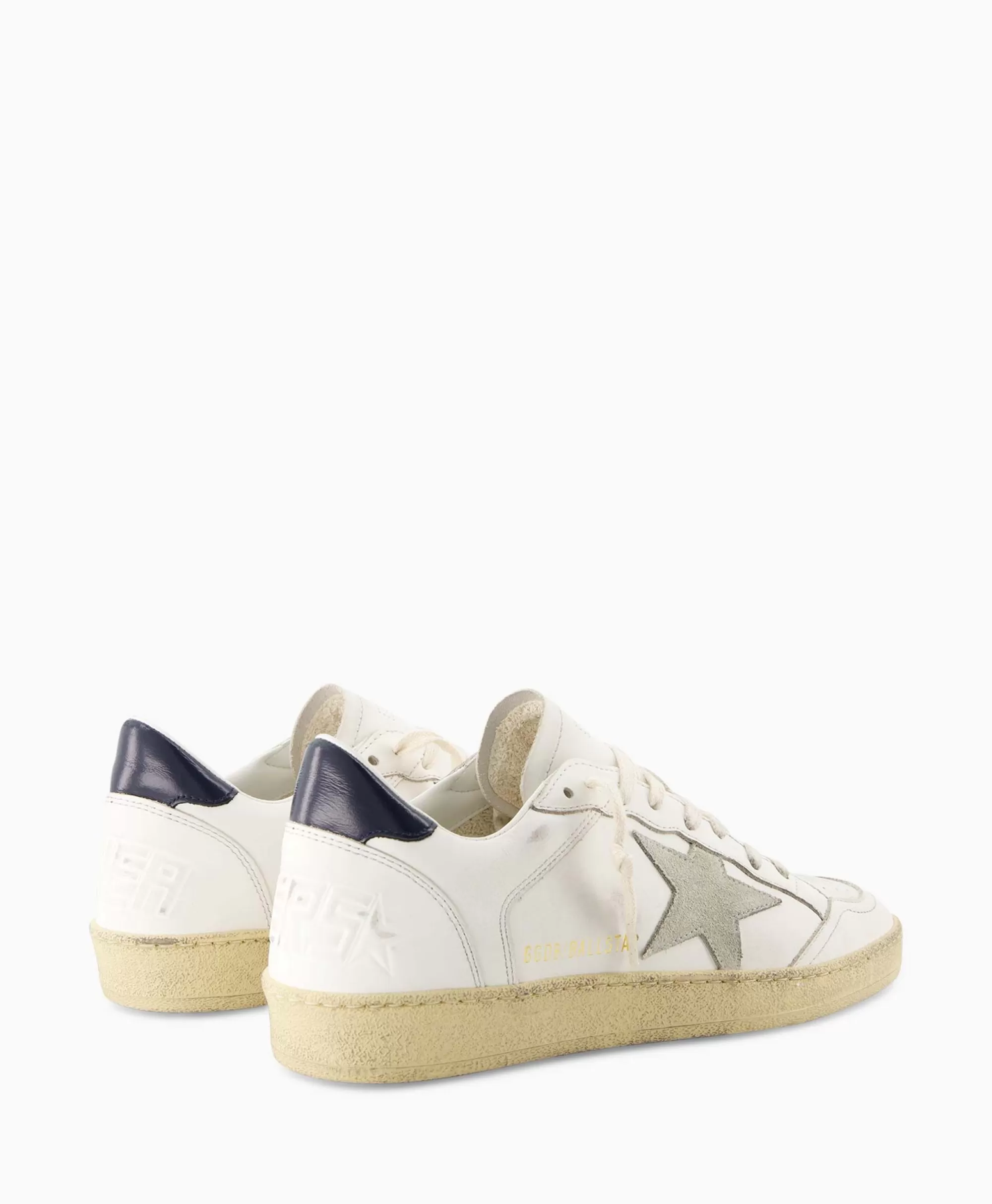 Sneakers*Golden Goose Sneaker Ballstar Leather Upper Suede Star Shiny Le Off White
