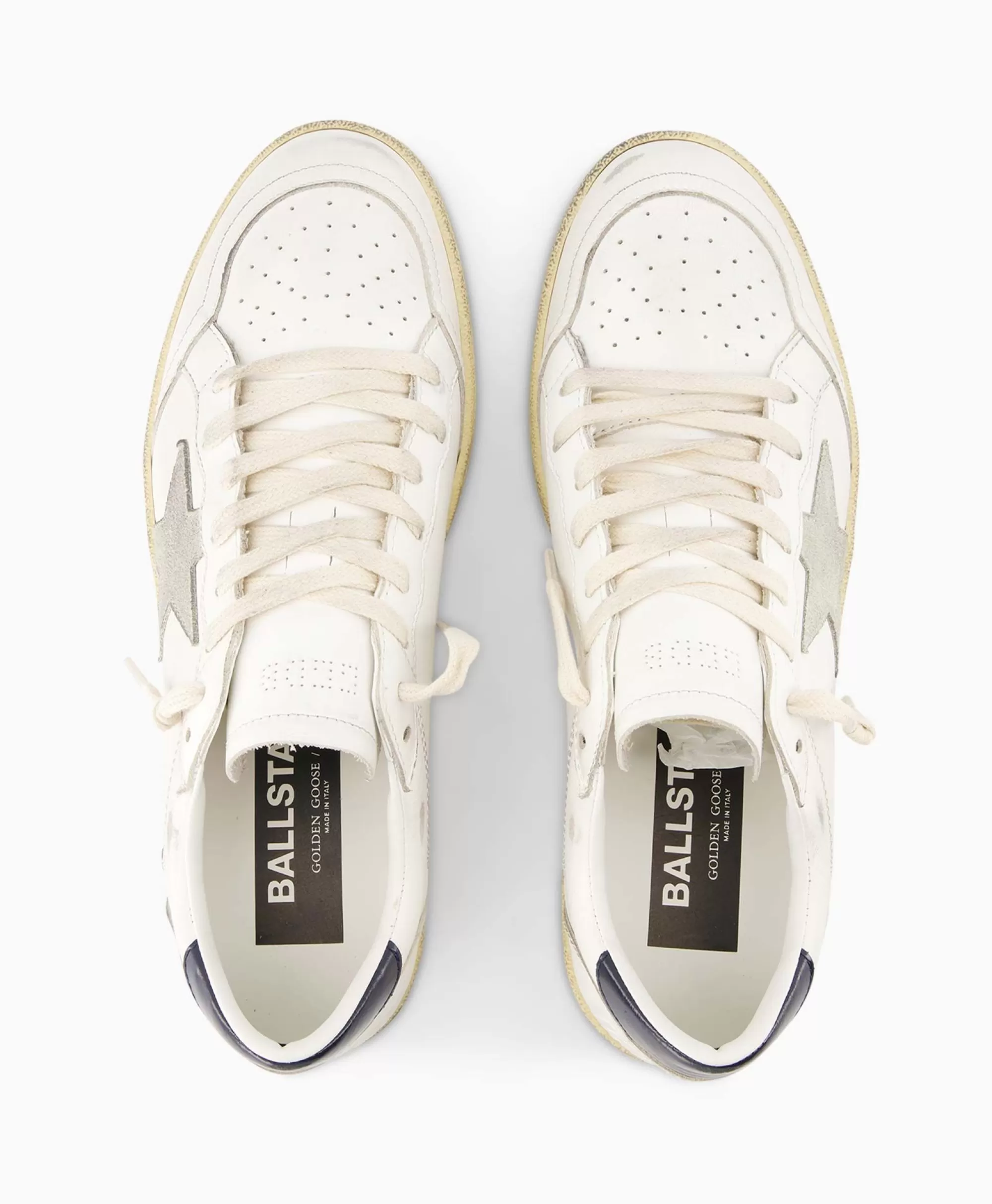 Sneakers*Golden Goose Sneaker Ballstar Leather Upper Suede Star Shiny Le Off White