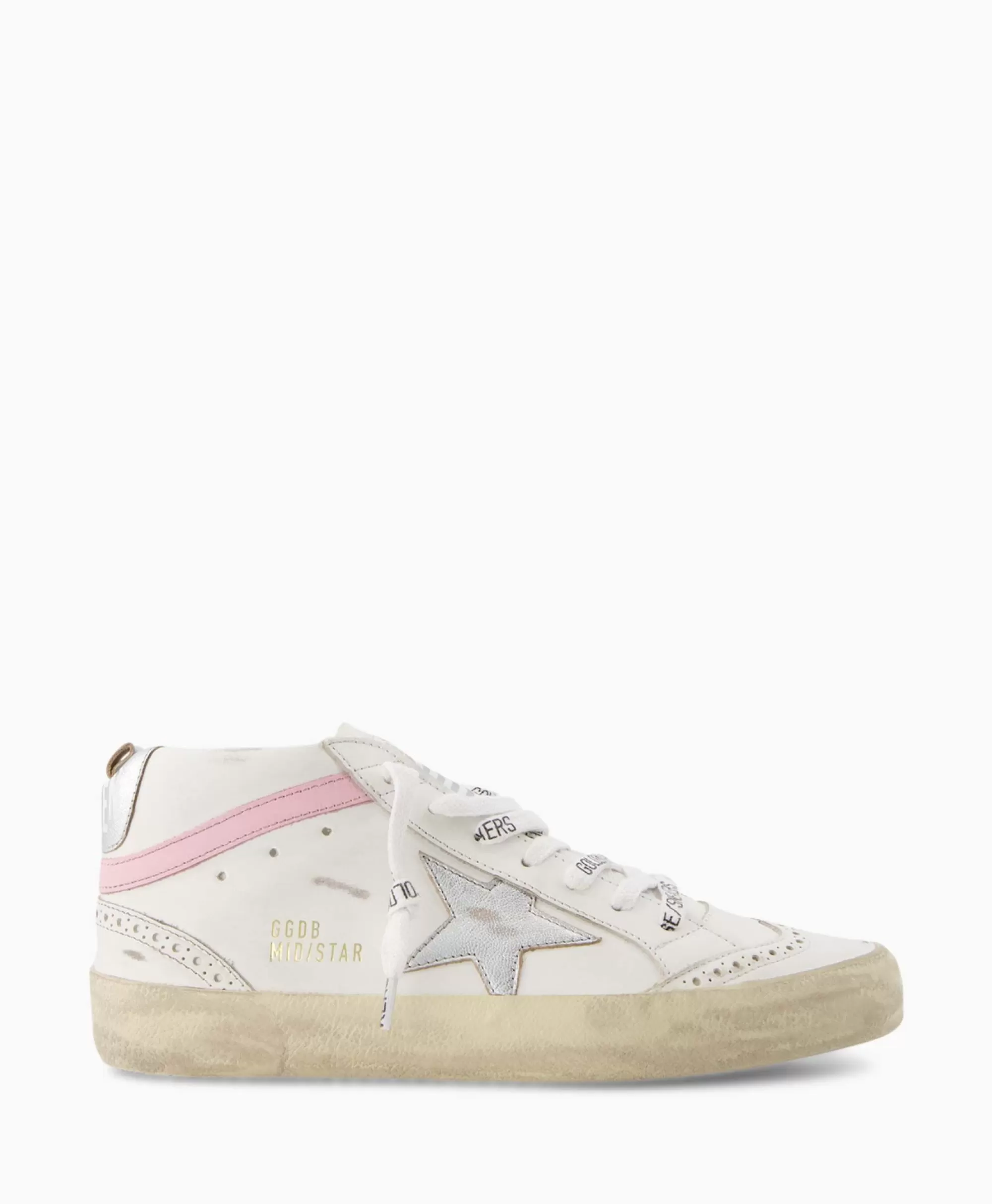 Sneakers*Golden Goose Sneaker Mid Star Leather Upper And Wave Wit