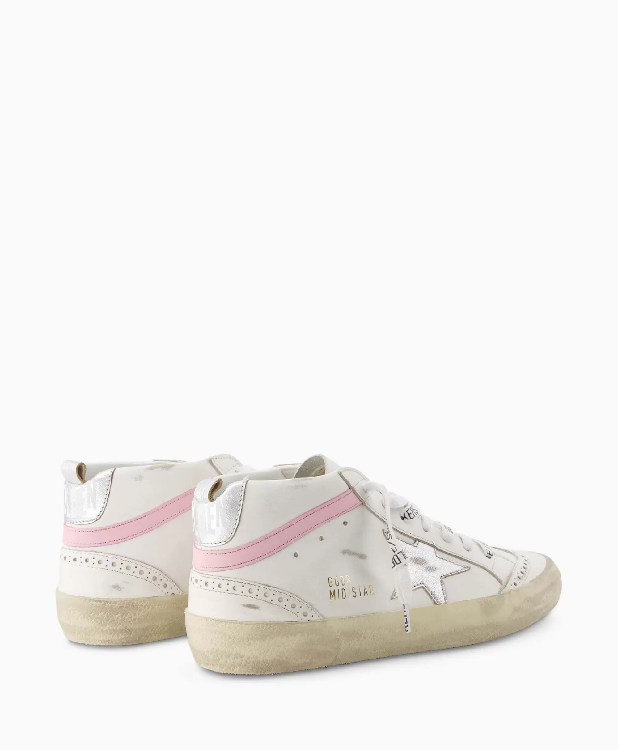 Sneakers*Golden Goose Sneaker Mid Star Leather Upper And Wave Wit