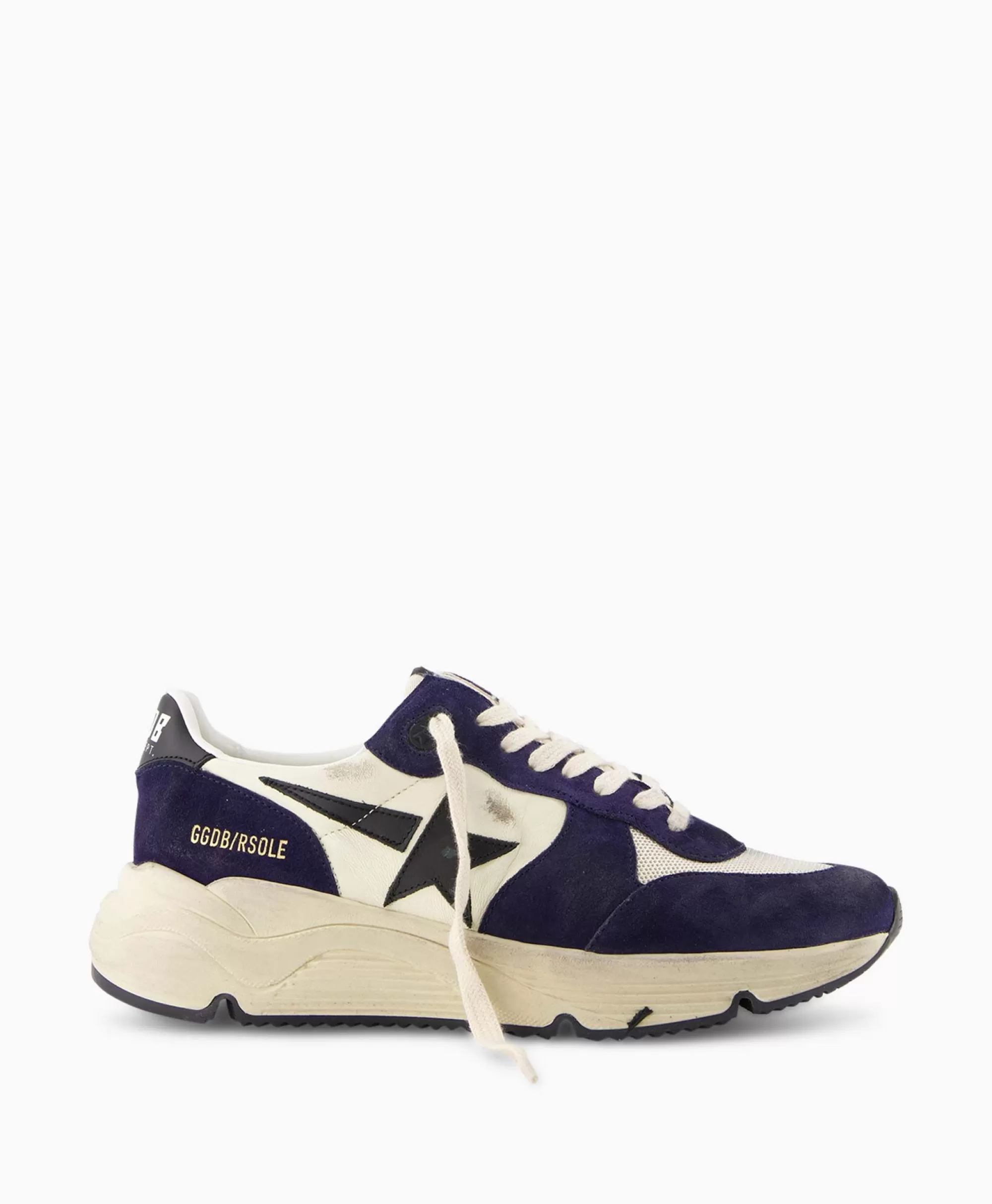 Sneakers*Golden Goose Sneaker Running Sole Nappa Upper Leather Star Andzwart