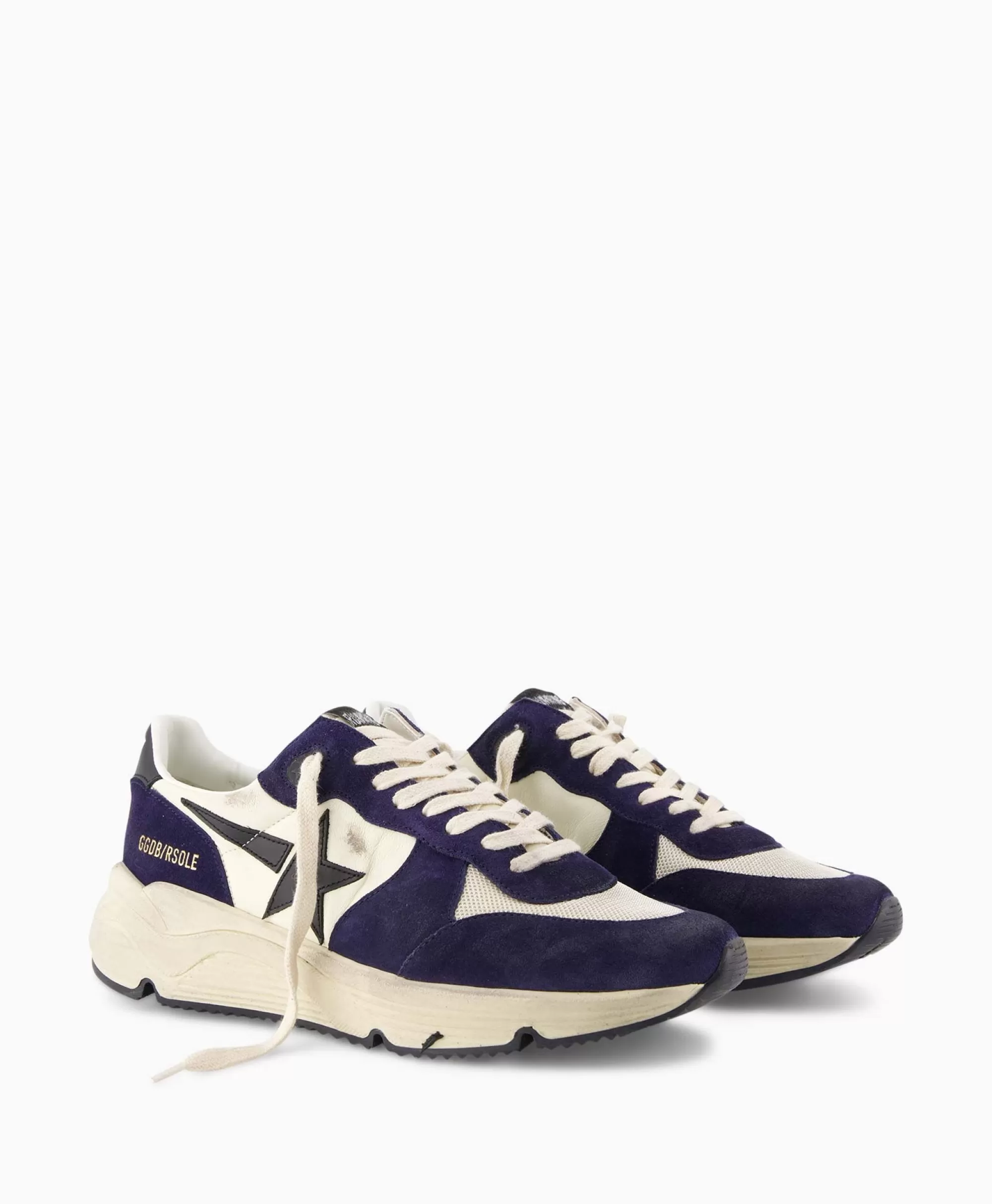 Sneakers*Golden Goose Sneaker Running Sole Nappa Upper Leather Star Andzwart