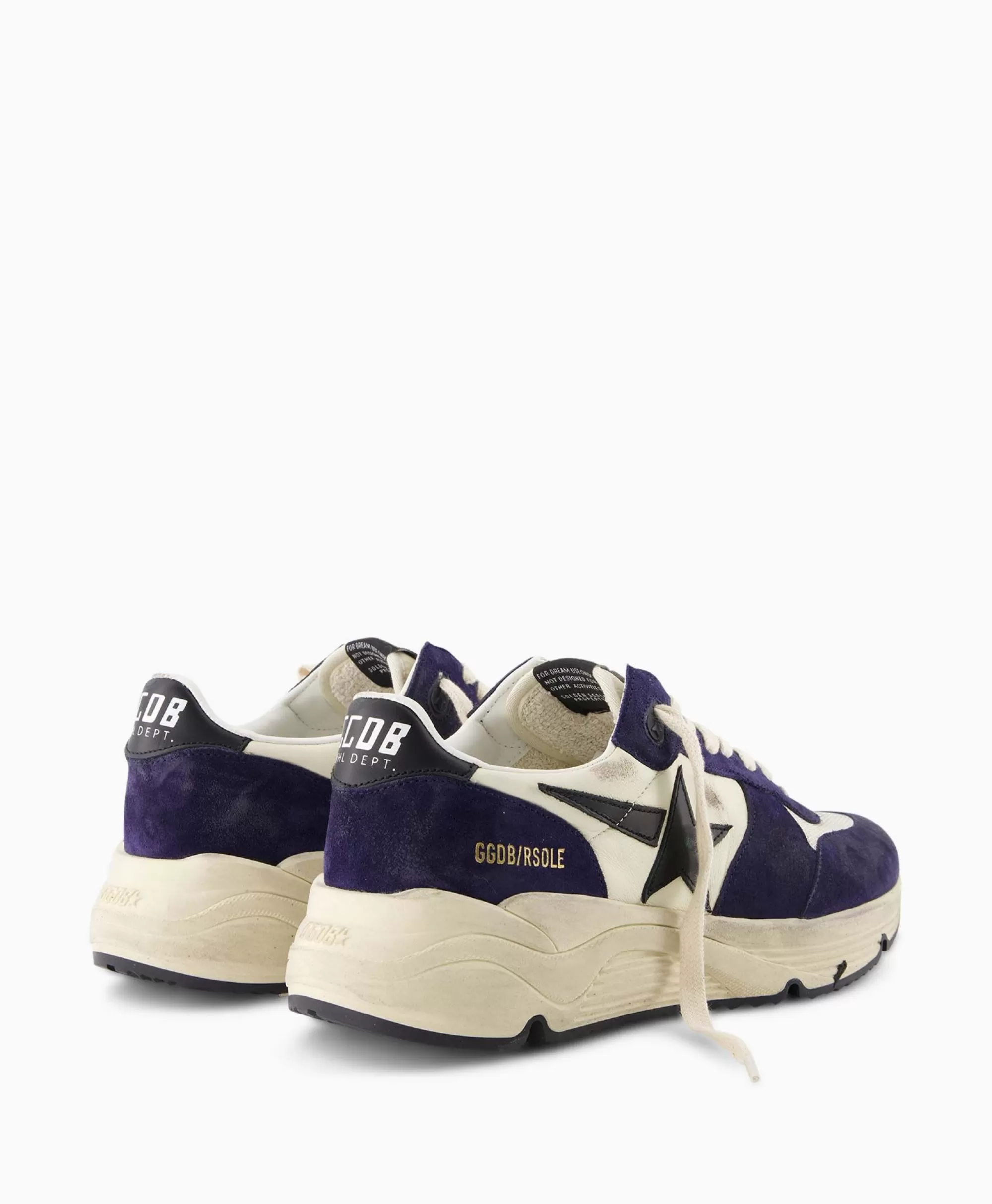 Sneakers*Golden Goose Sneaker Running Sole Nappa Upper Leather Star Andzwart