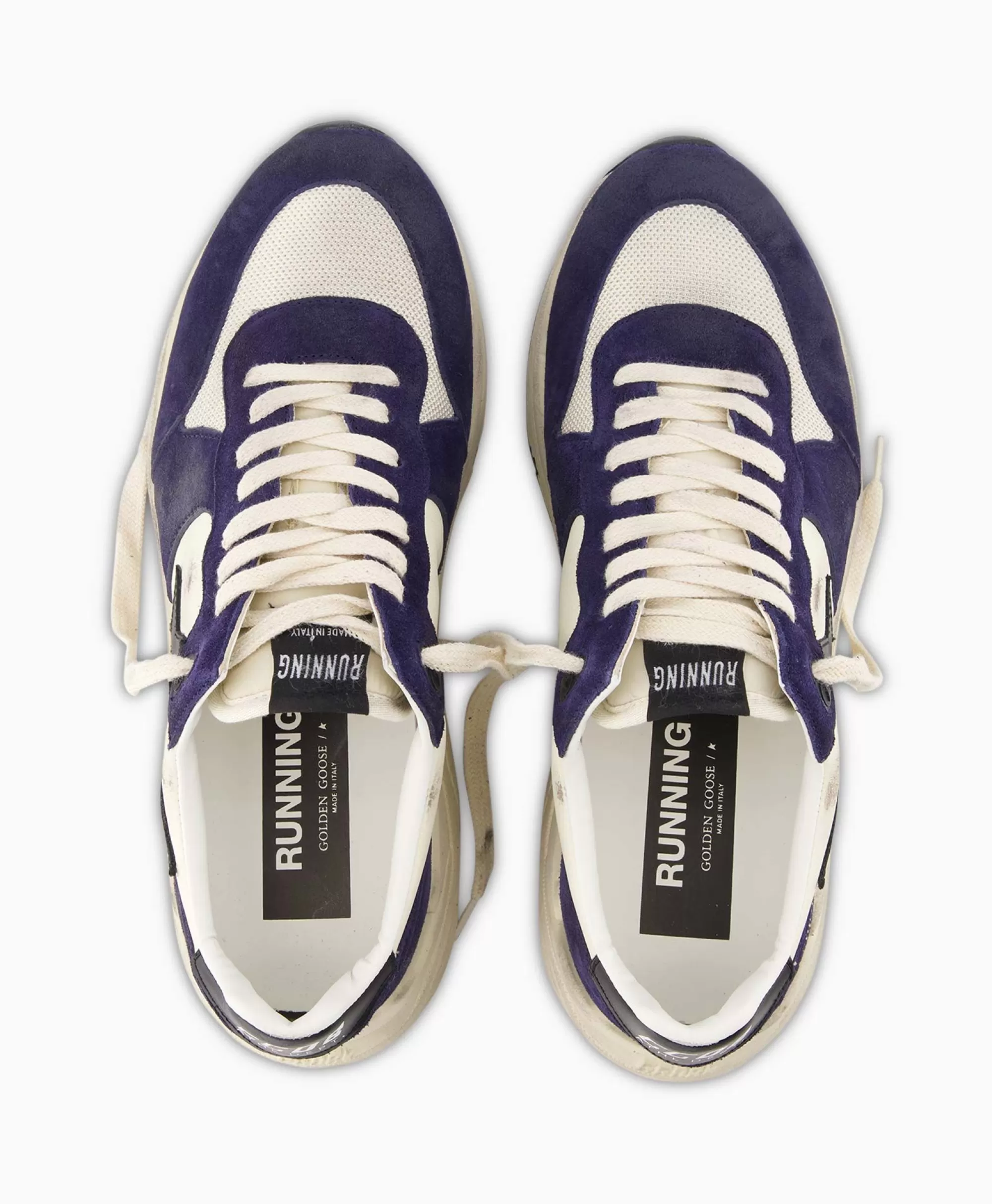 Sneakers*Golden Goose Sneaker Running Sole Nappa Upper Leather Star Andzwart