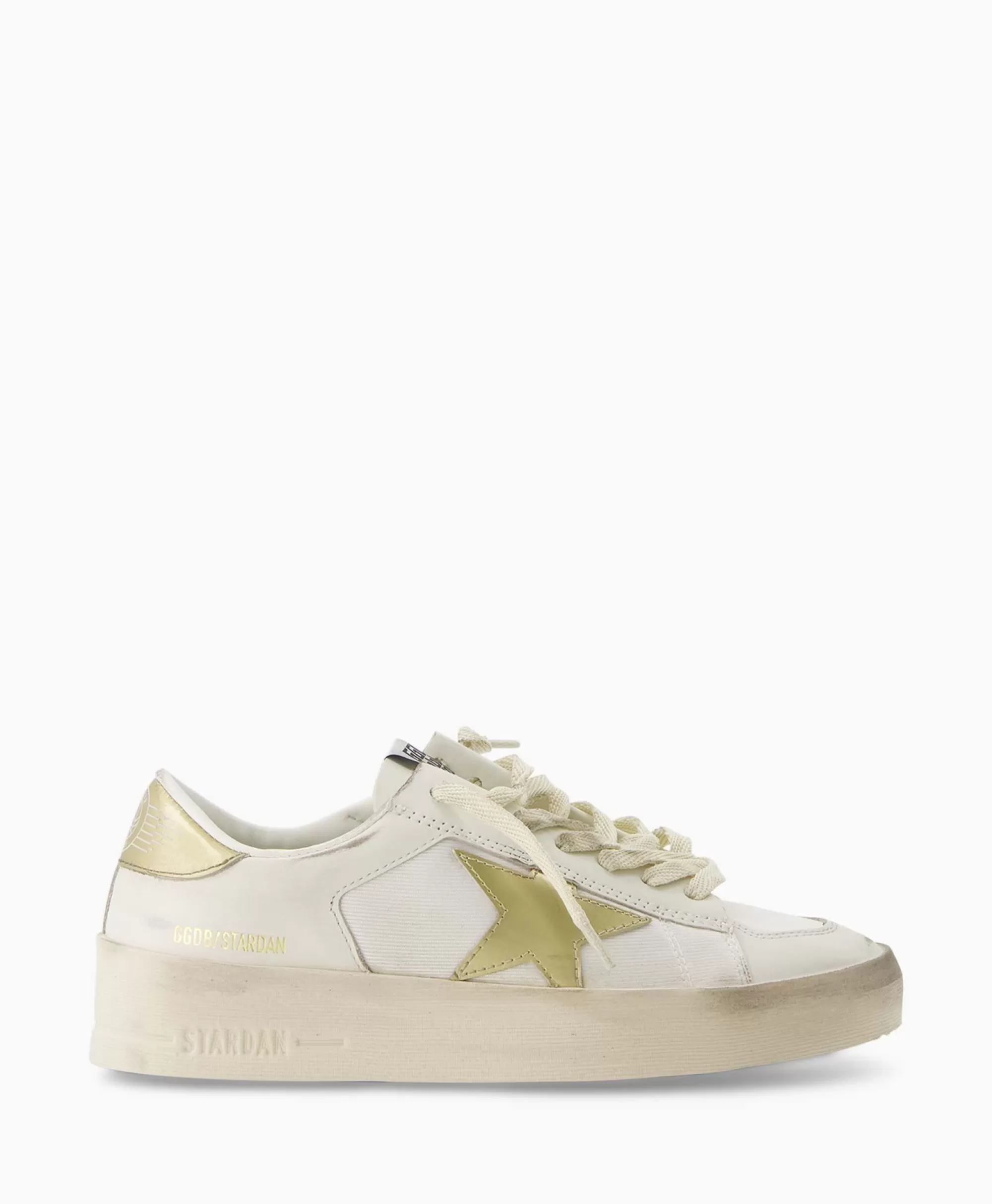 Sneakers*Golden Goose Sneaker Stardan Leather Mirrored Star Wit