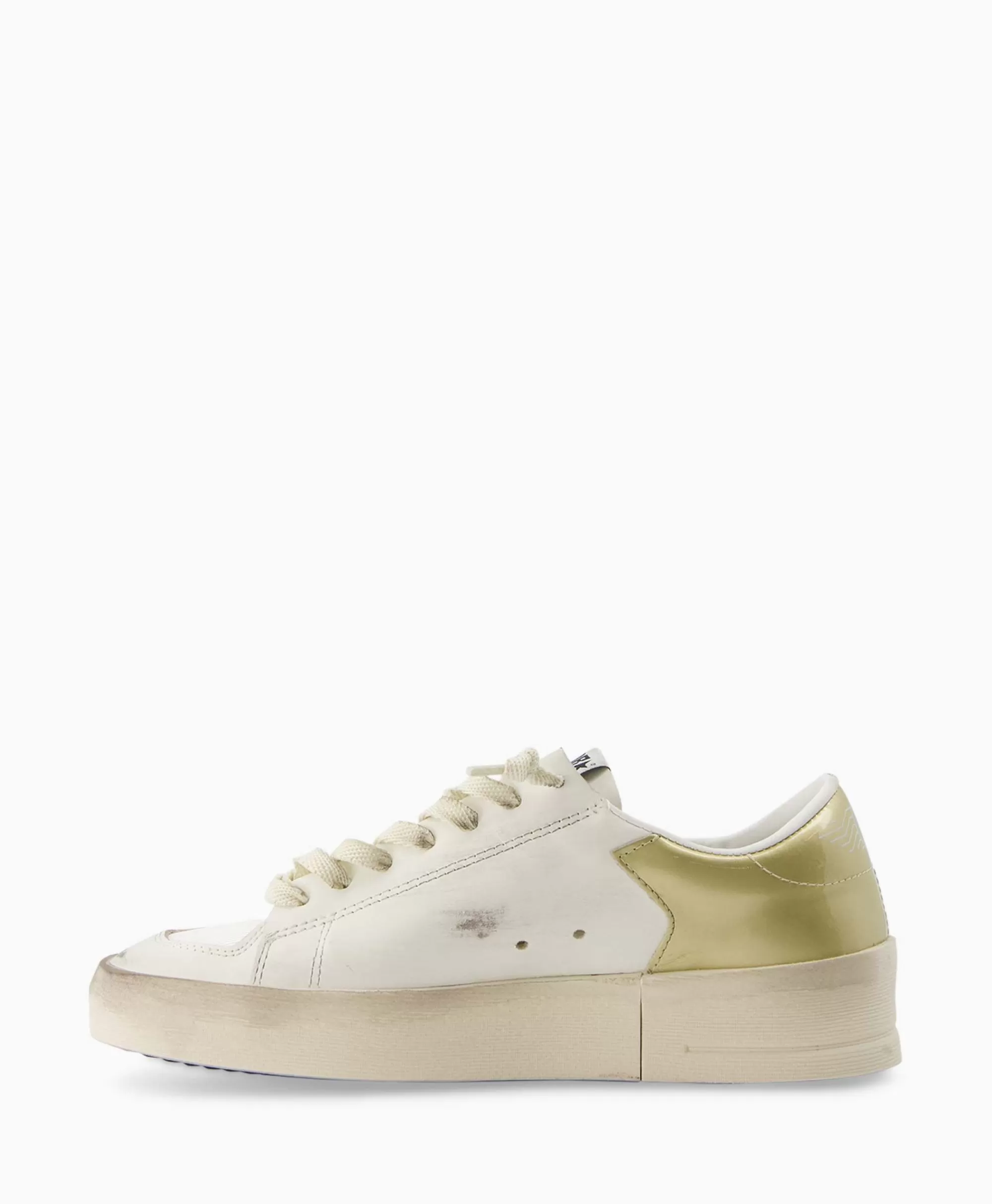 Sneakers*Golden Goose Sneaker Stardan Leather Mirrored Star Wit