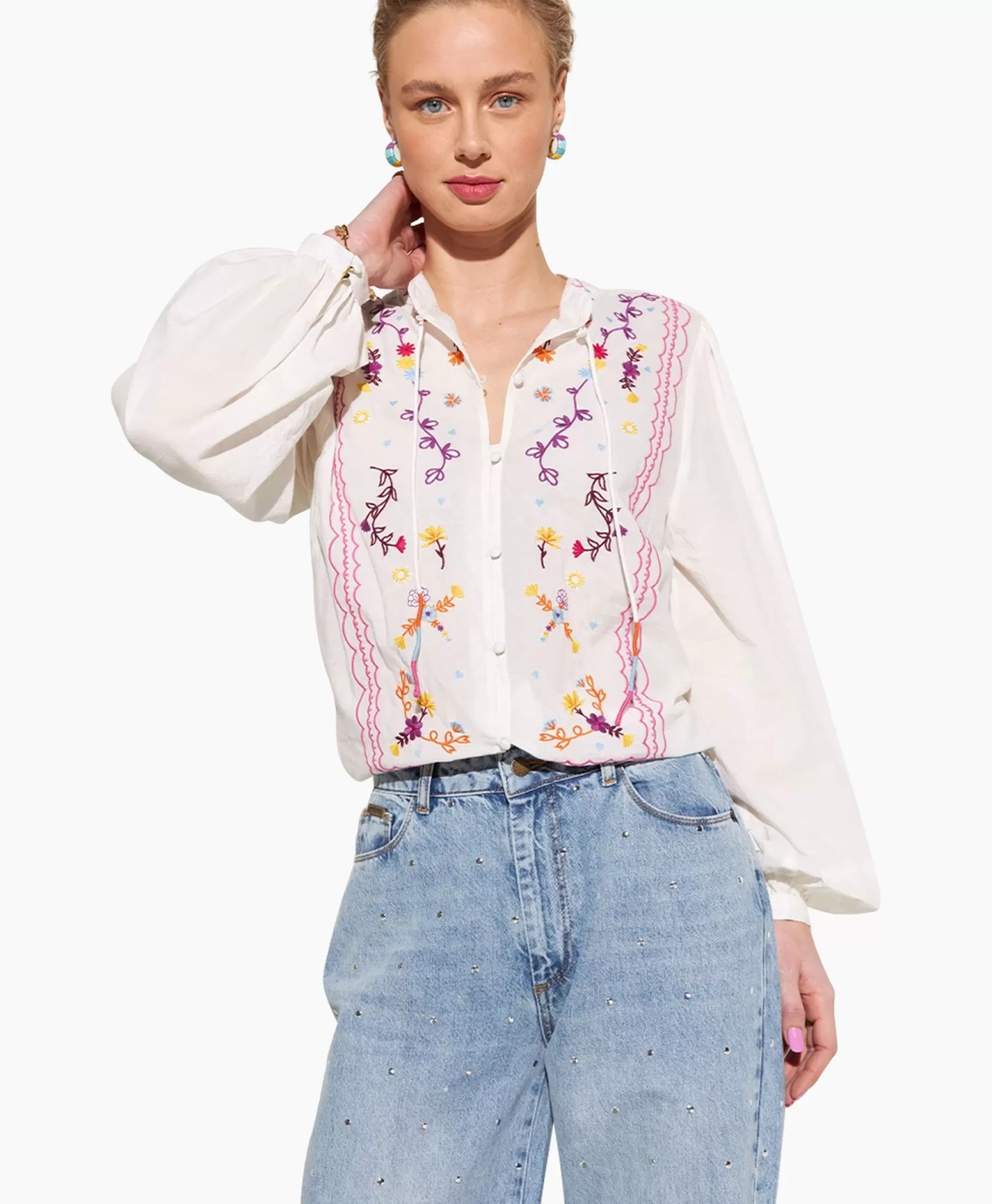 Blouses*Harper & Yve Harper & Yve Blouse Hailey-Ls Ecru