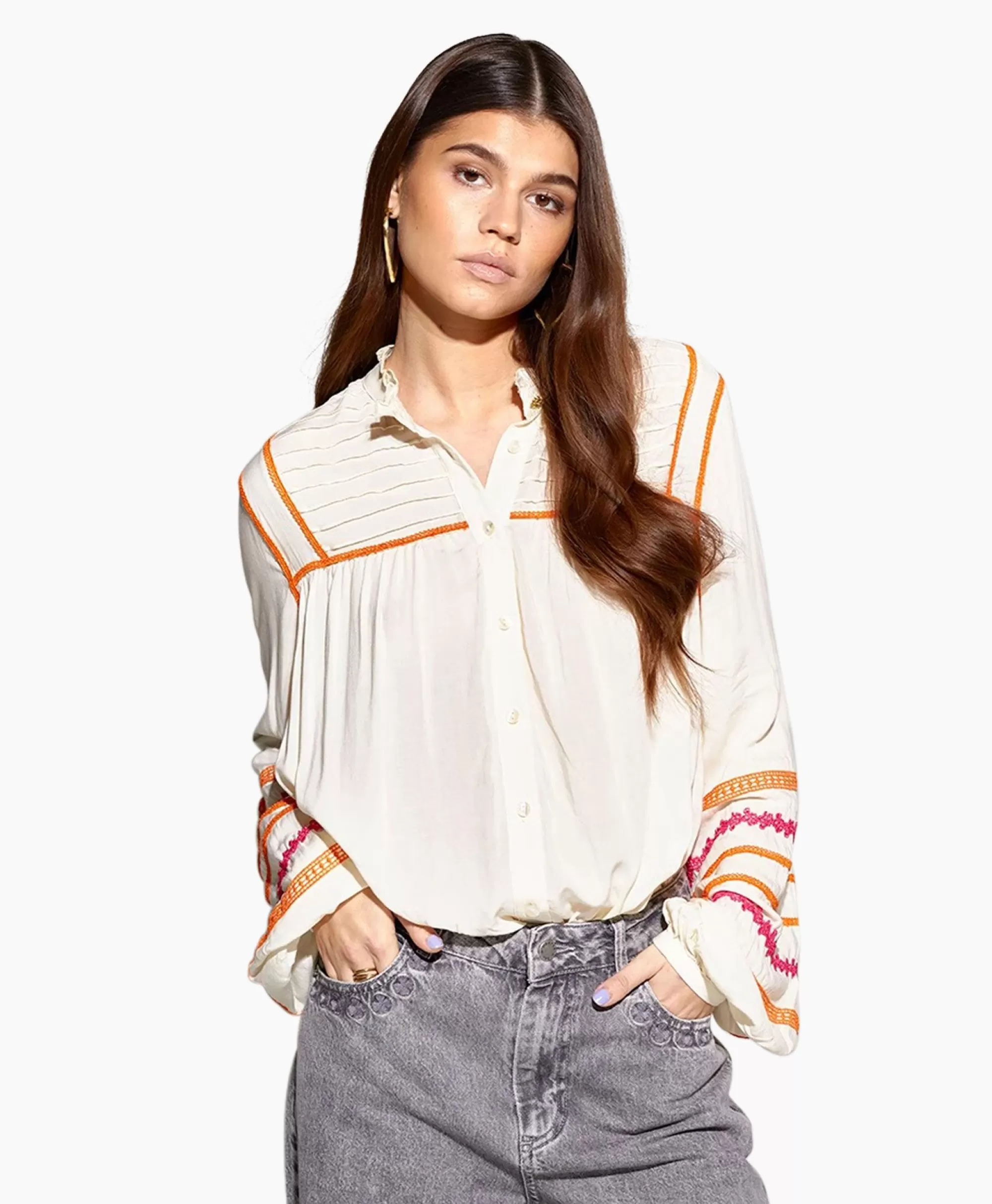 Blouses*Harper & Yve Harper & Yve Blouse Taylor-Ls Off White