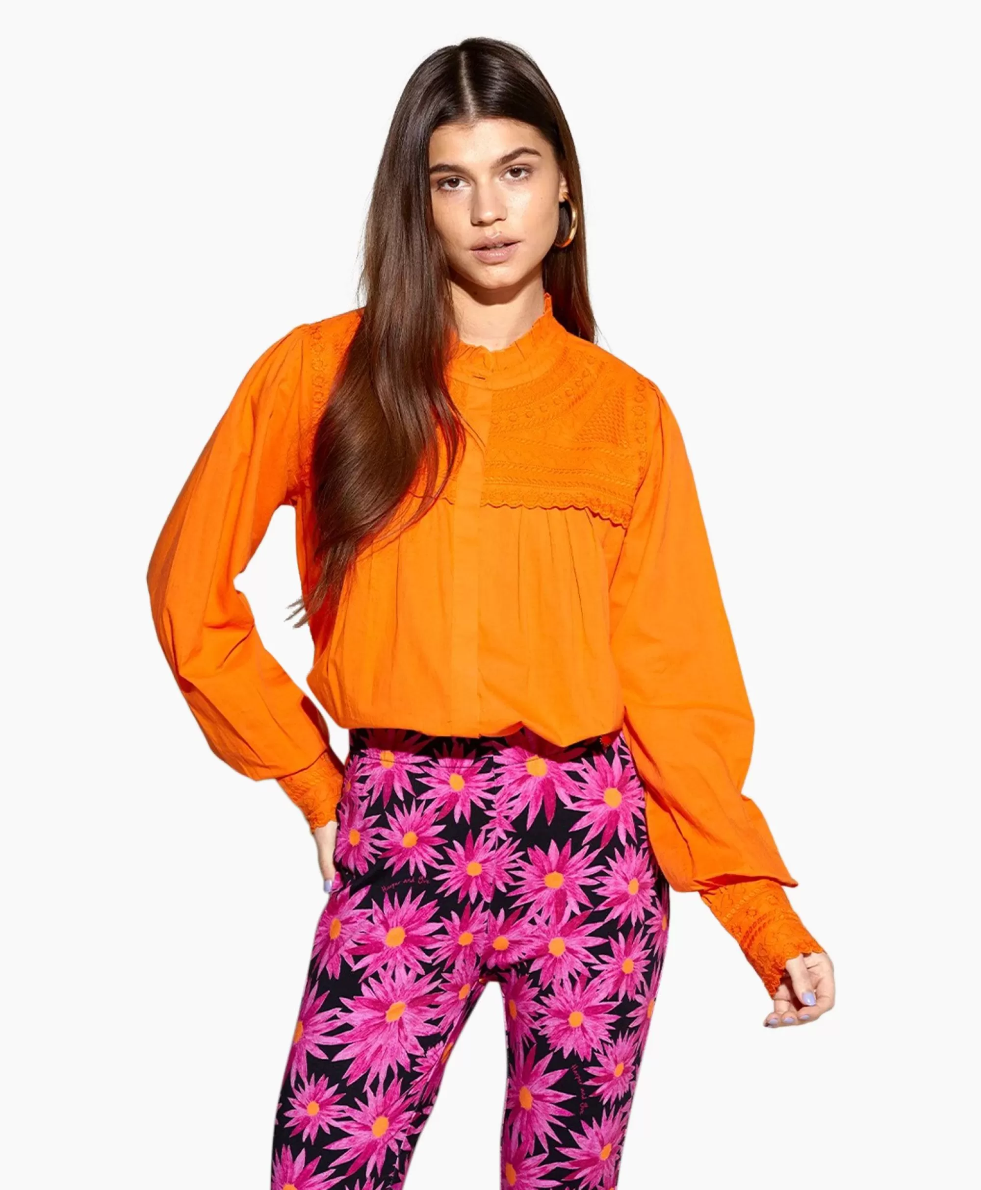 Blouses*Harper & Yve Harper & Yve Blouse Yasmin-Ls Oranje