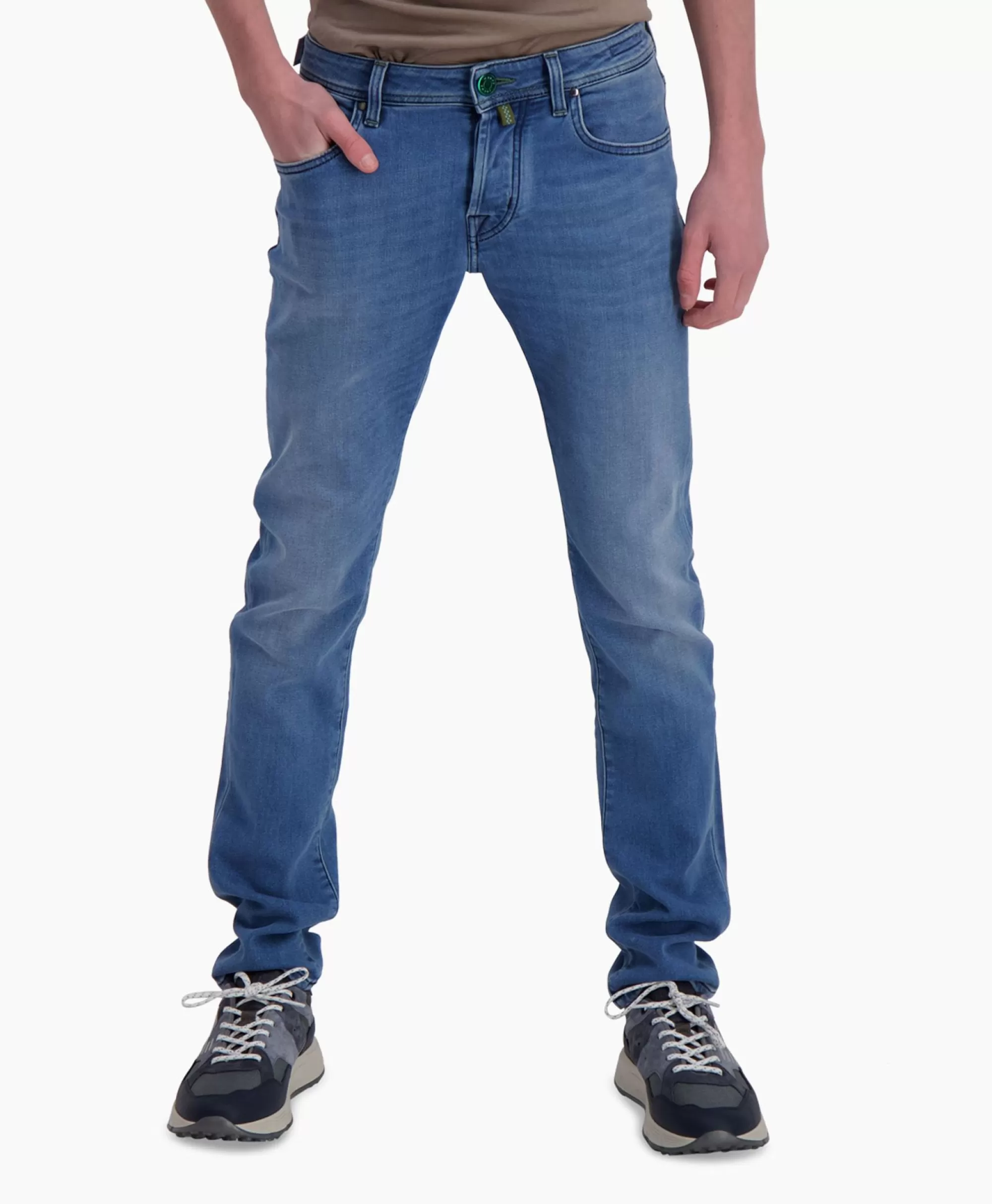 Broeken*Jacob Cohen Jeans 5 Pkt Super Slim Fit Nick Donker Blauw