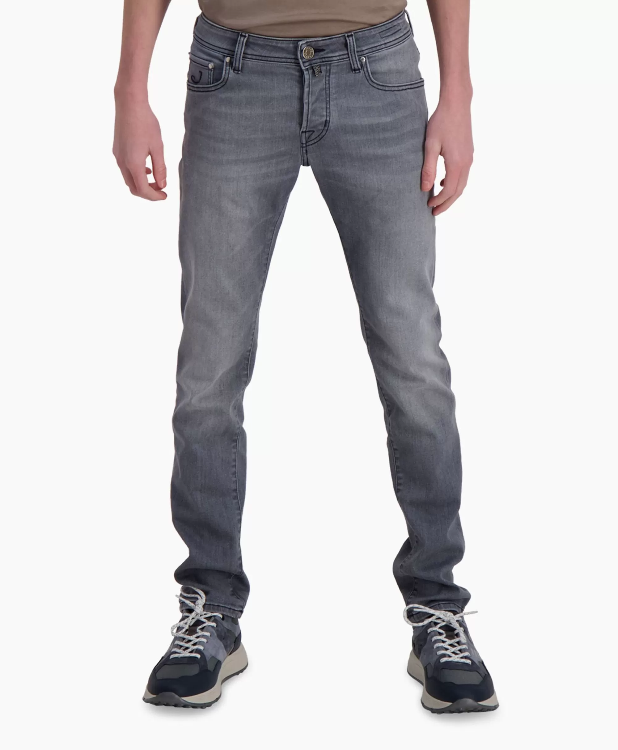 Broeken*Jacob Cohen Jeans 5 Pkt Super Slim Fit Nick Licht Grijs