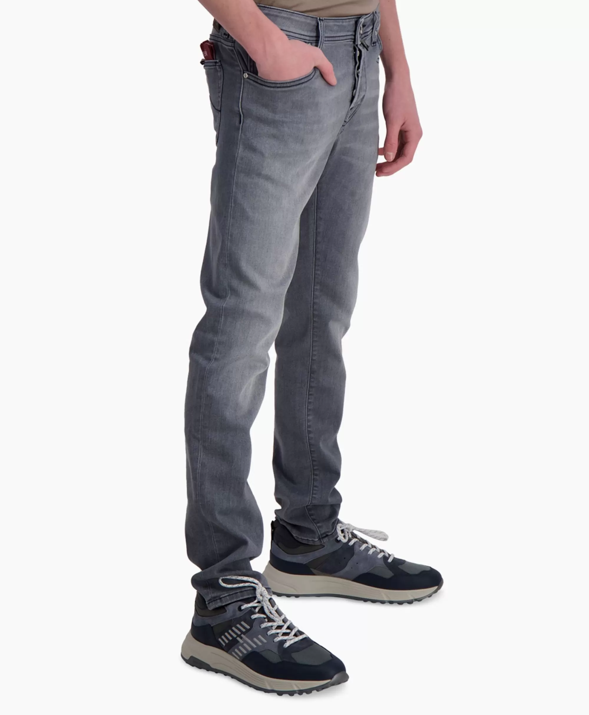 Broeken*Jacob Cohen Jeans 5 Pkt Super Slim Fit Nick Licht Grijs