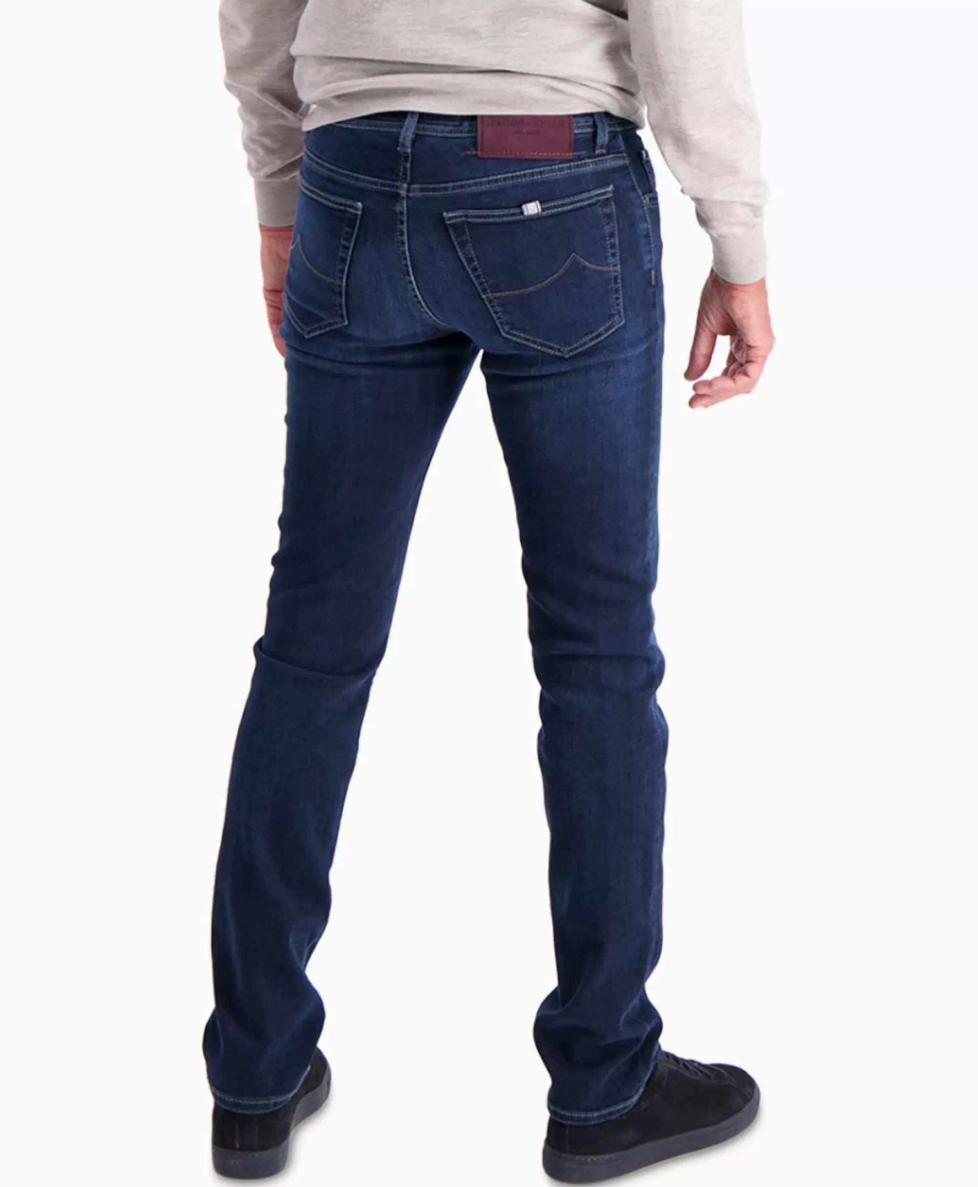 Broeken*Jacob Cohen Jeans 5-Pocket Nick Slim Donker Blauw