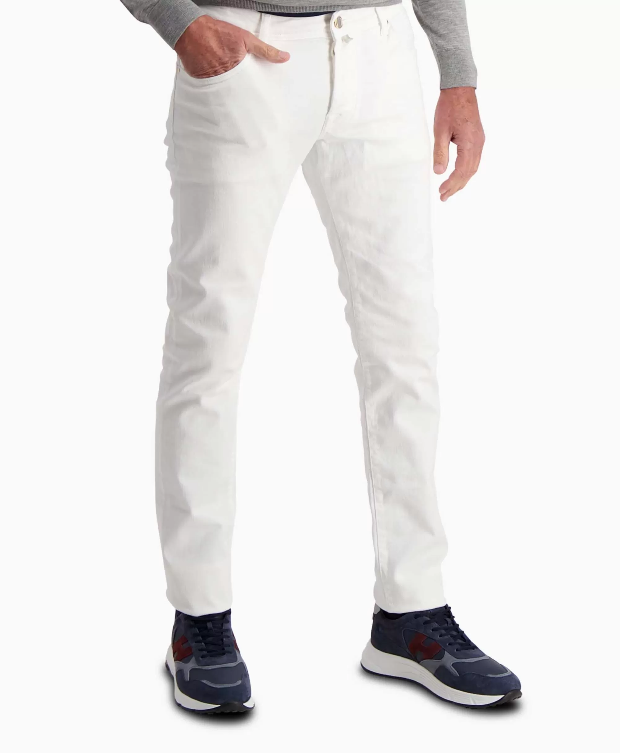 Broeken*Jacob Cohen Jeans Nick Slim Wit